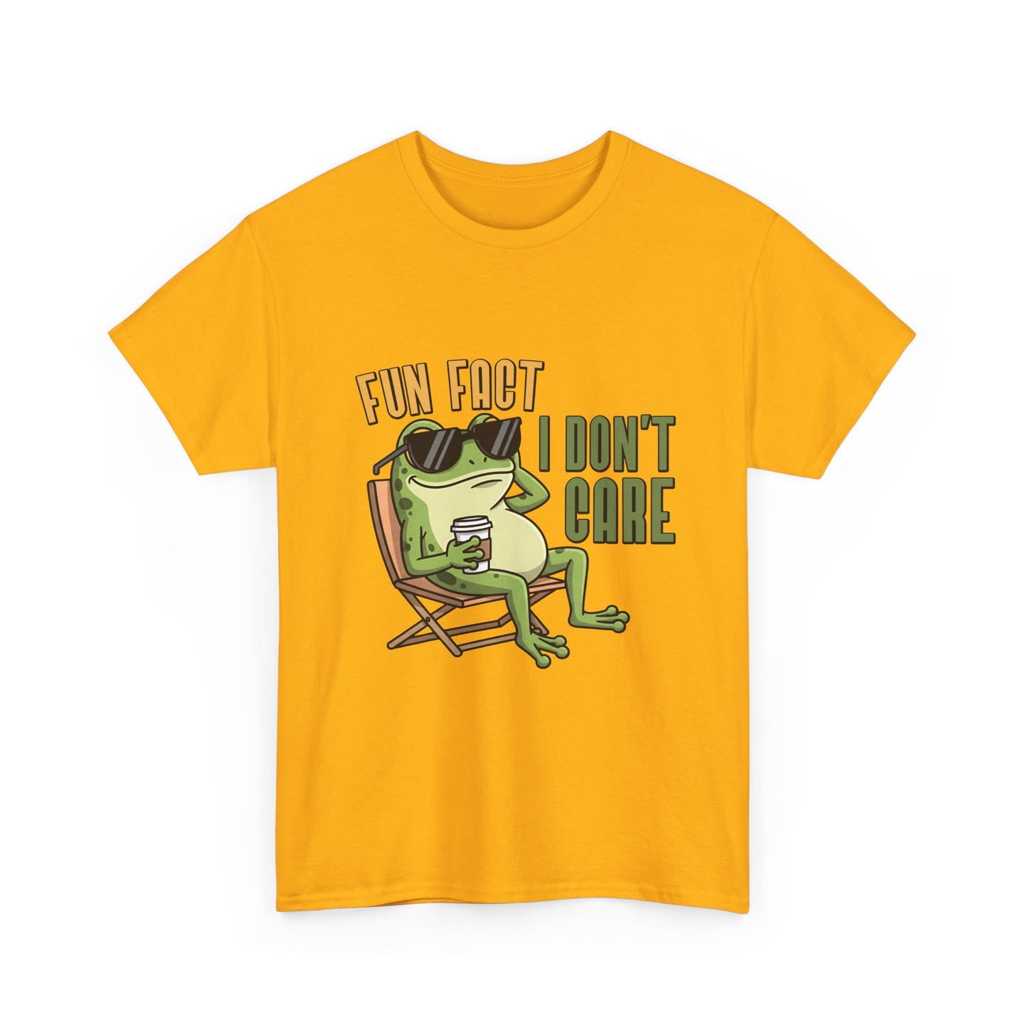 T-Shirt — 'Fun Fact I Don't Care' Relaxed Frog Graphic Tee
