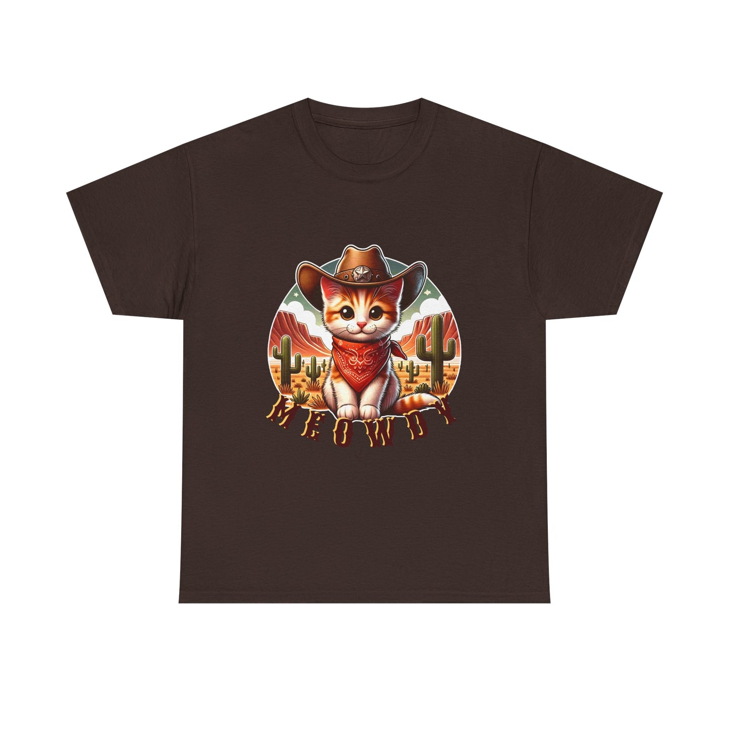 Cat Cowboy Tee — "Meowdy" Western Kitten Graphic T-Shirt