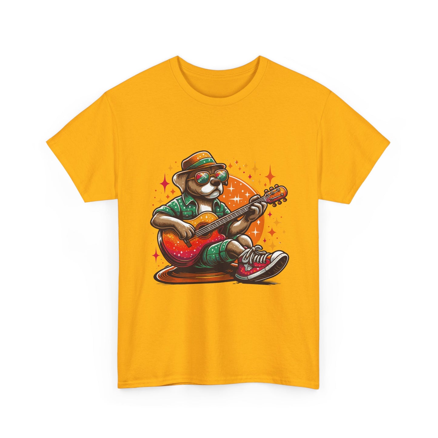 Dog Playing Guitar T‑Shirt — Retro Chill Music Tee for Guitar Lovers