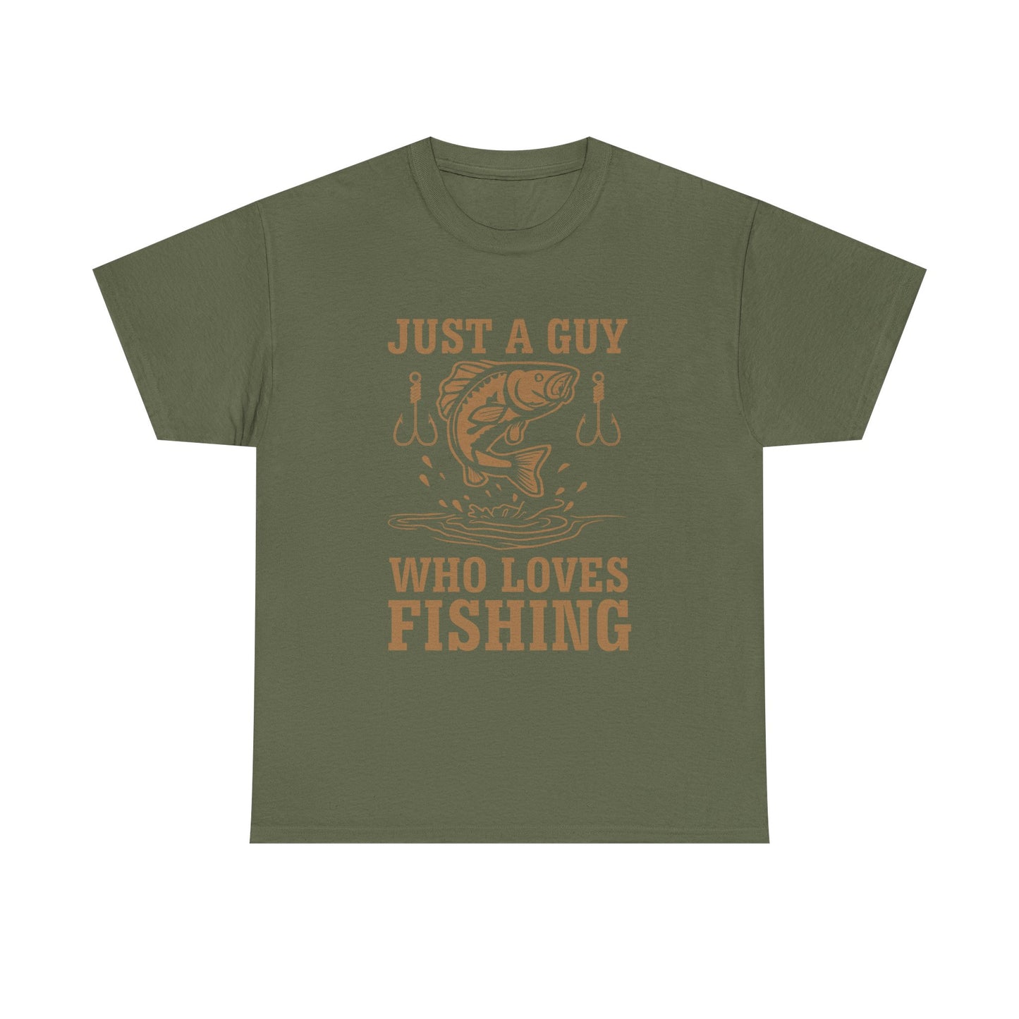 Fishing T-Shirt — "Just a Guy Who Loves Fishing" Graphic Tee