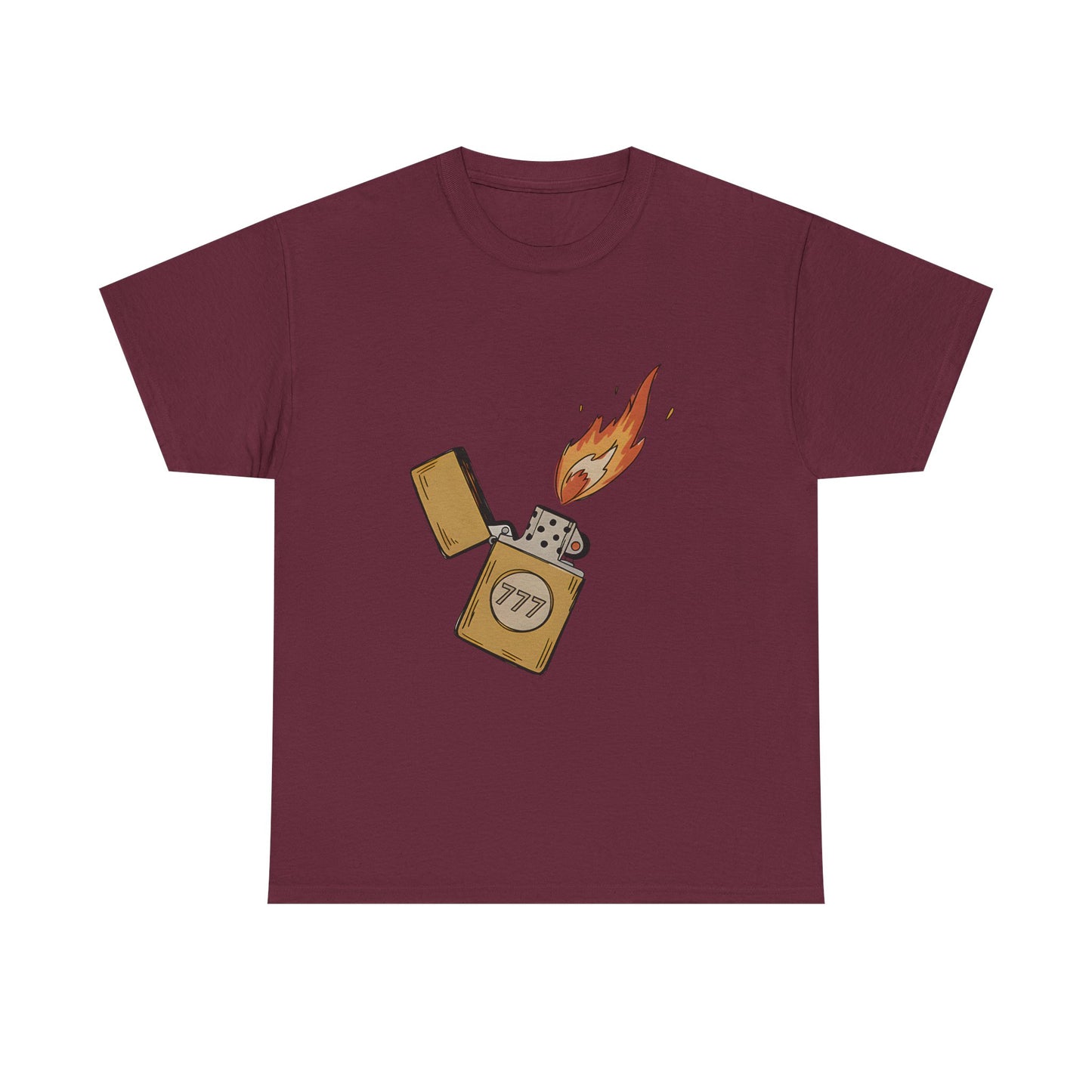 Lighter Flame Graphic Tee — Retro Zippo Illustration T-Shirt