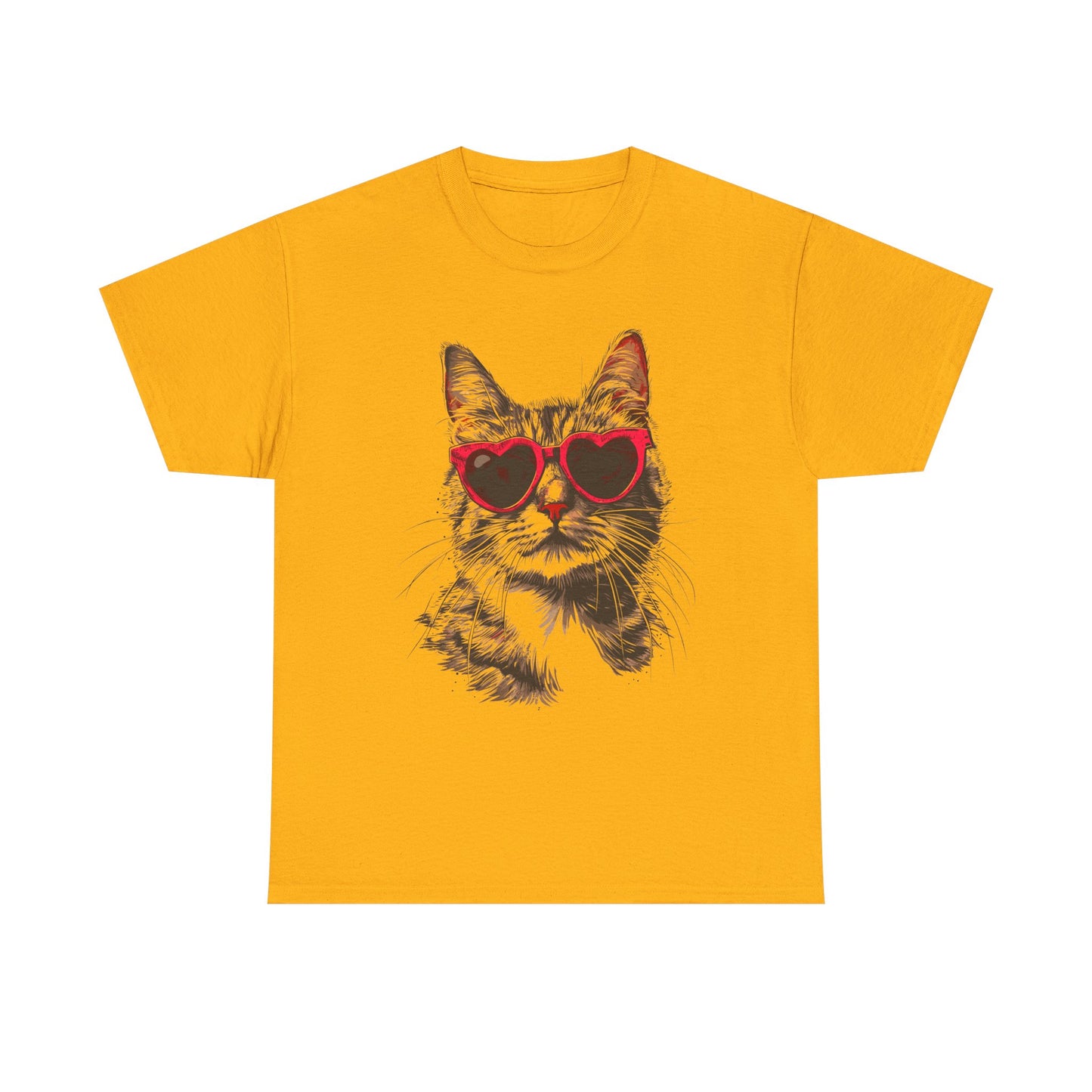 Cat with Heart Sunglasses T-Shirt
