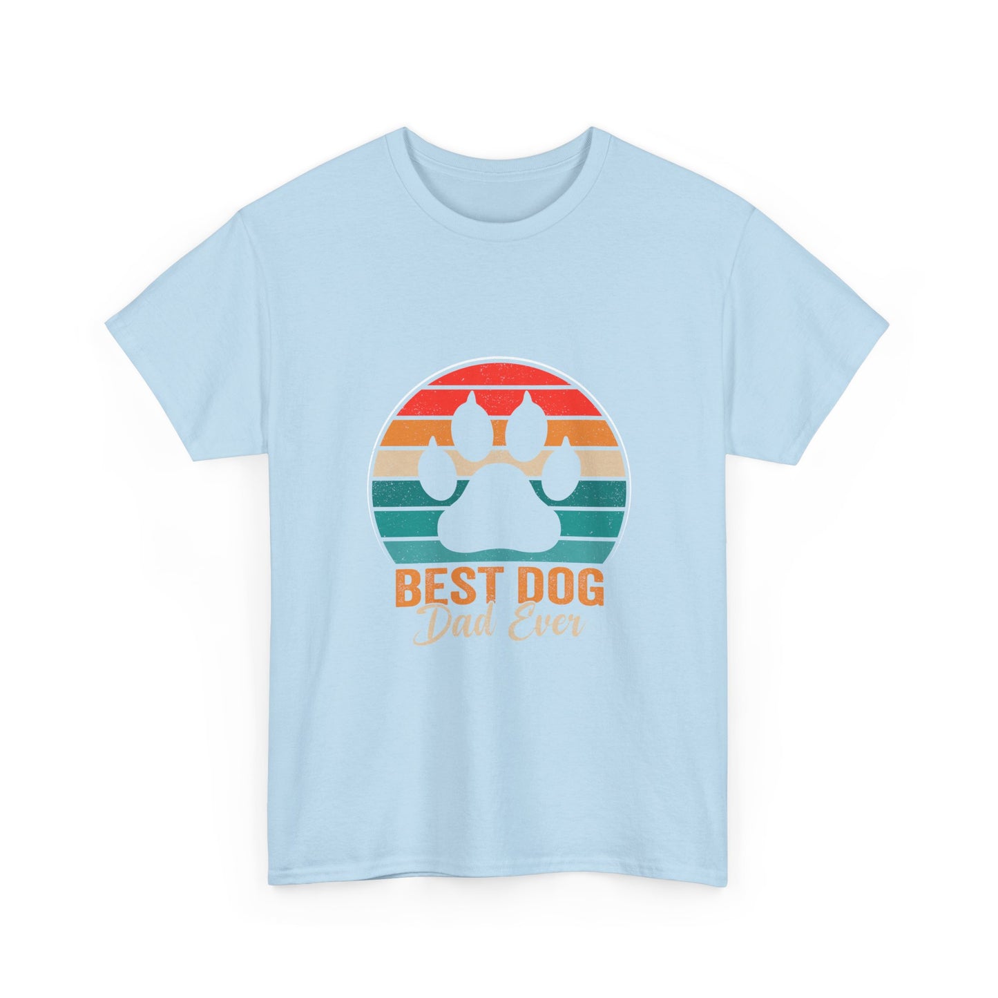 Best Dog Dad Ever T-Shirt — Retro Paw Print Tee for Dog Lovers