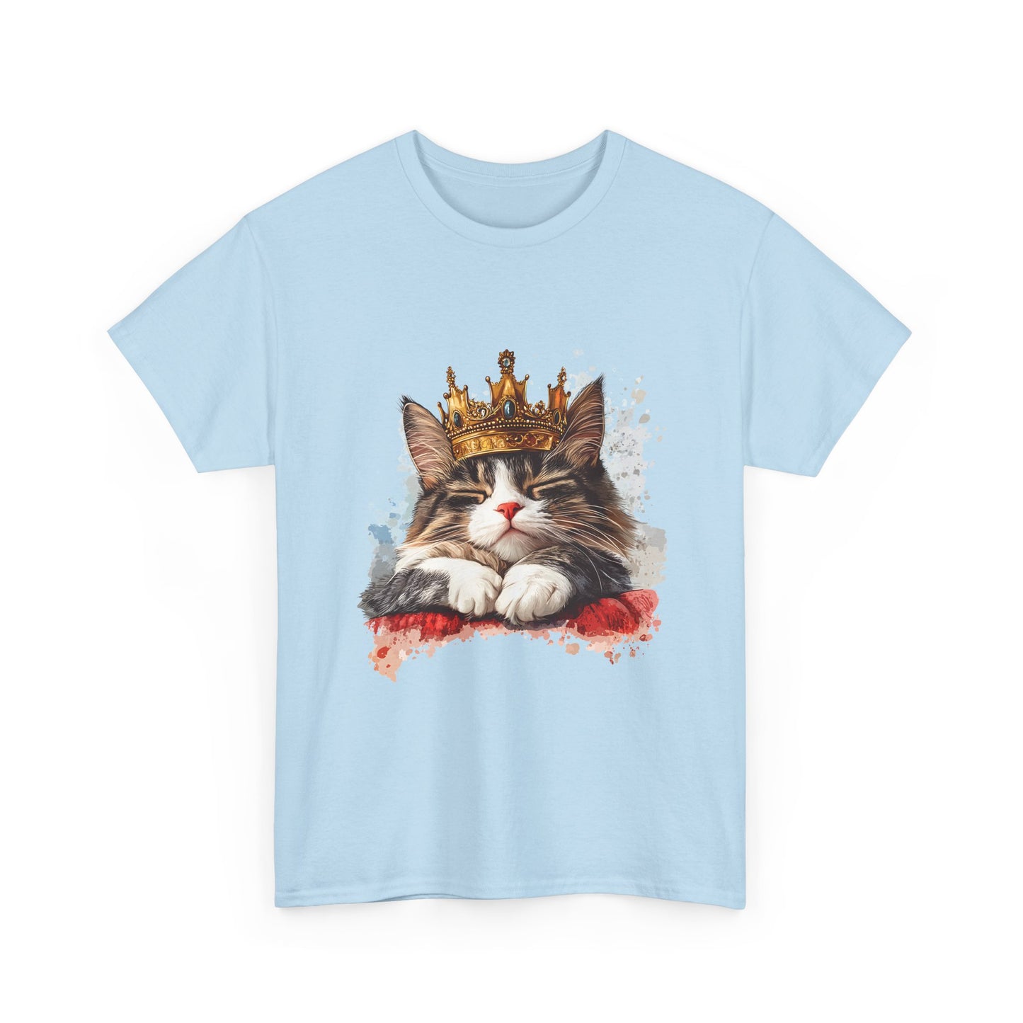 Cat King T-Shirt — Regal Crowned Cat Graphic Tee