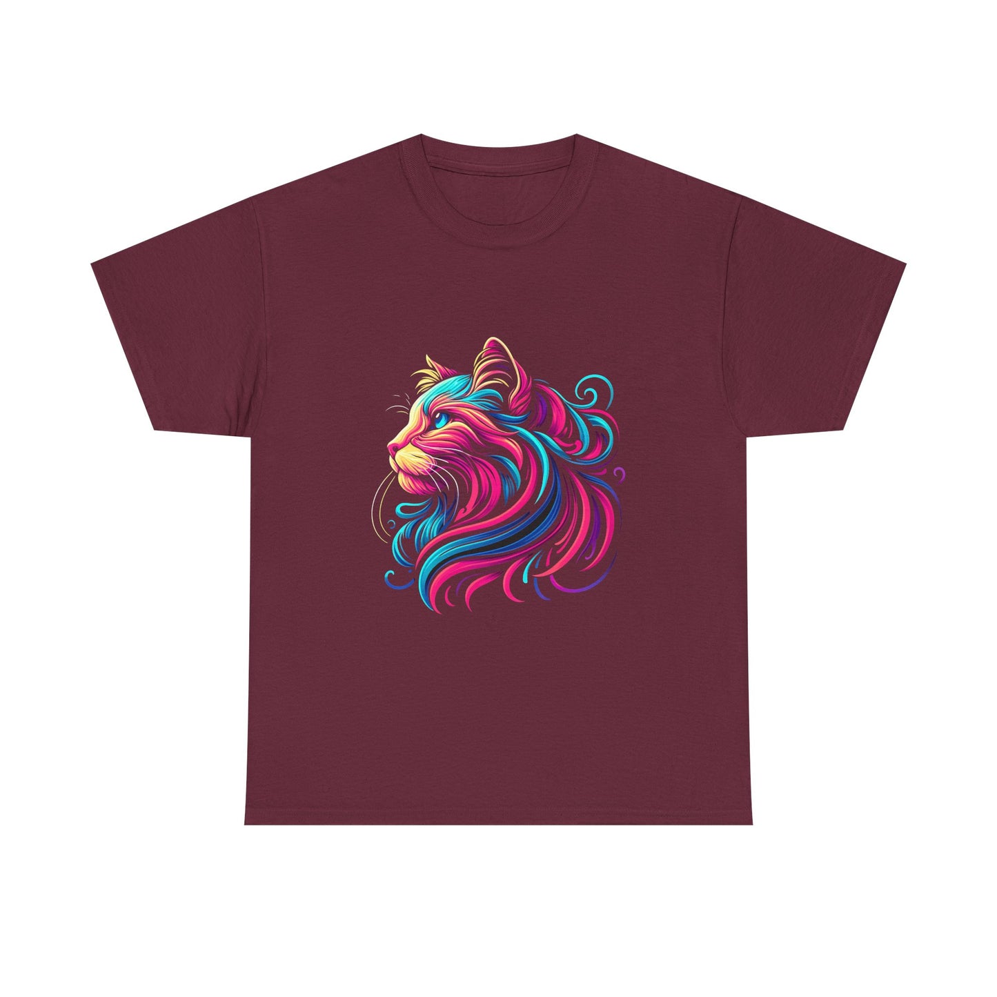 Cat T-Shirt — Colorful Swirl Cat Art Tee