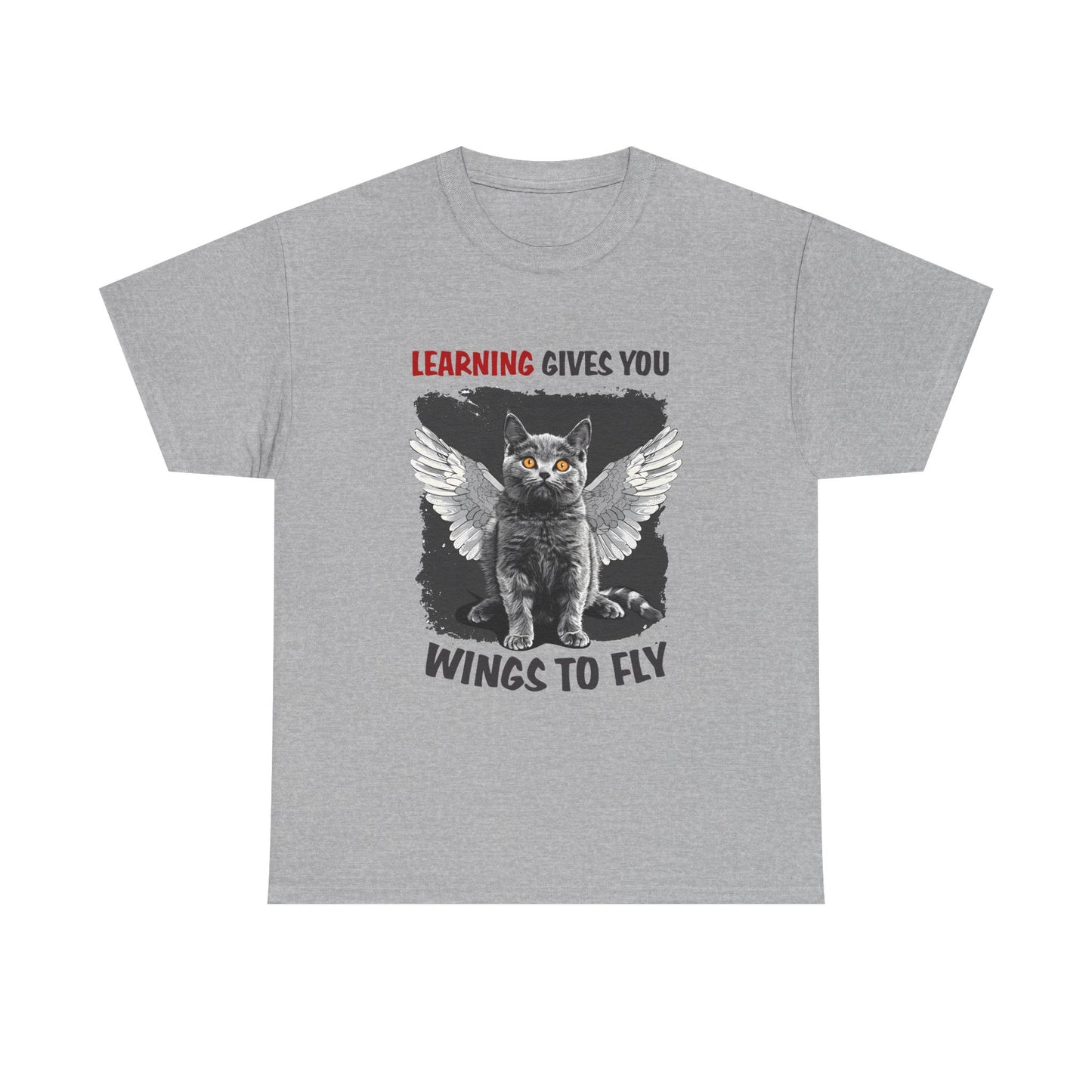 Learning Gives You Wings To Fly Cat T-Shirt