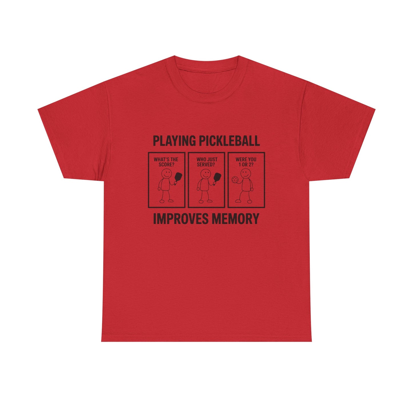 Pickleball Improves Memory Tee – Funny Pickleball Comic T-Shirt for Players