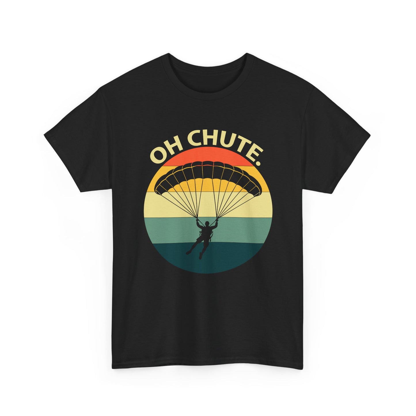 Parachute Retro Tee — "Oh Chute" Skydiving Graphic T-Shirt