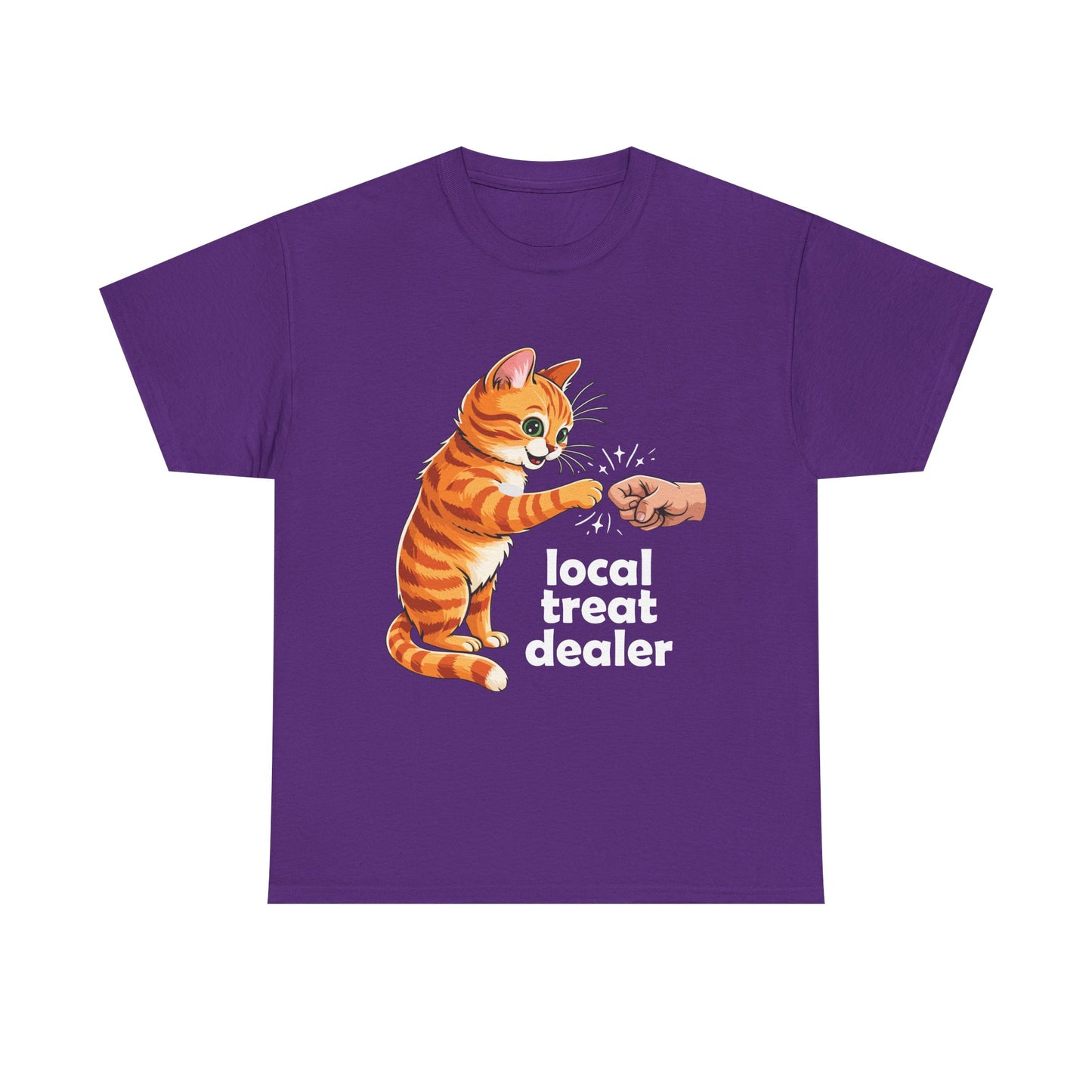 Cat T-Shirt — "Local Treat Dealer" Cute Ginger Kitty Fist Bump Tee