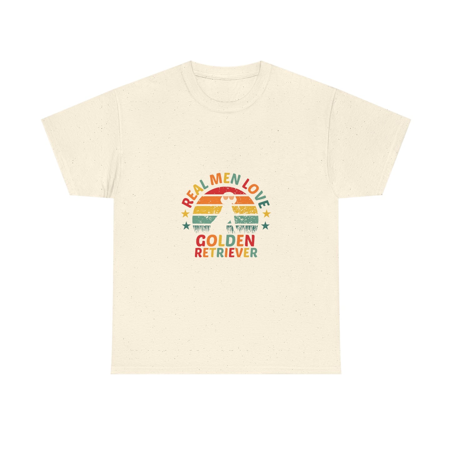 T-Shirt — "Real Men Love Golden Retriever" Retro Dog Tee