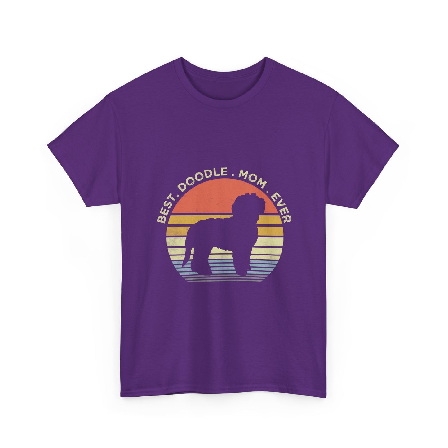 Goldendoodle Mom T-Shirt — "Best Doodle Mom Ever" Vintage Sunset Tee