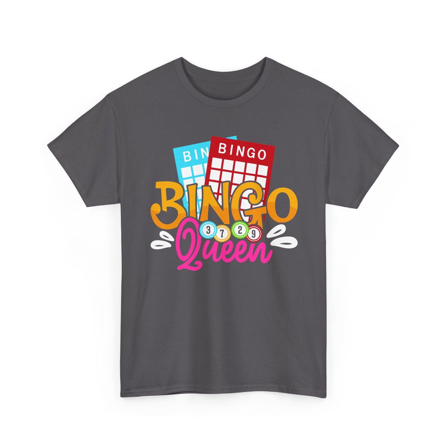 Bingo Queen T-Shirt – Colorful Bingo Cards Graphic Tee for Players & Seniors