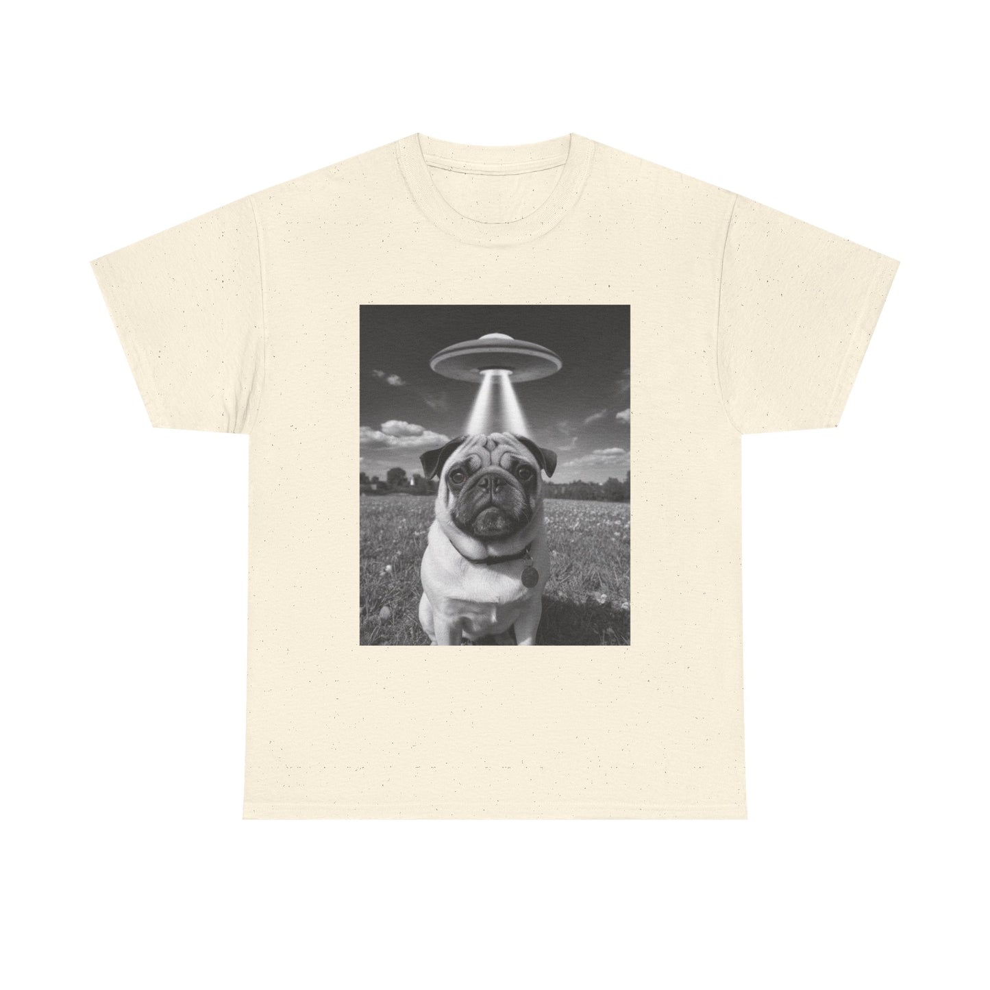 Pug Abduction Tee - Funny UFO Dog Graphic Shirt