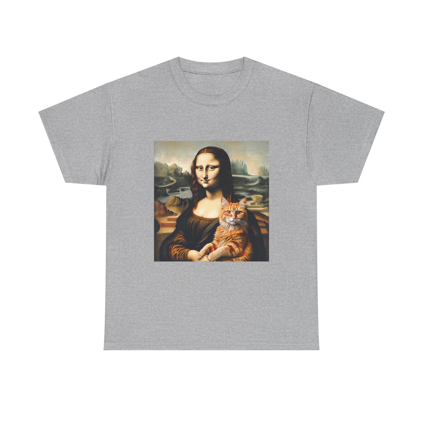 T-Shirt — Mona Lisa Holding a Cat Graphic Tee