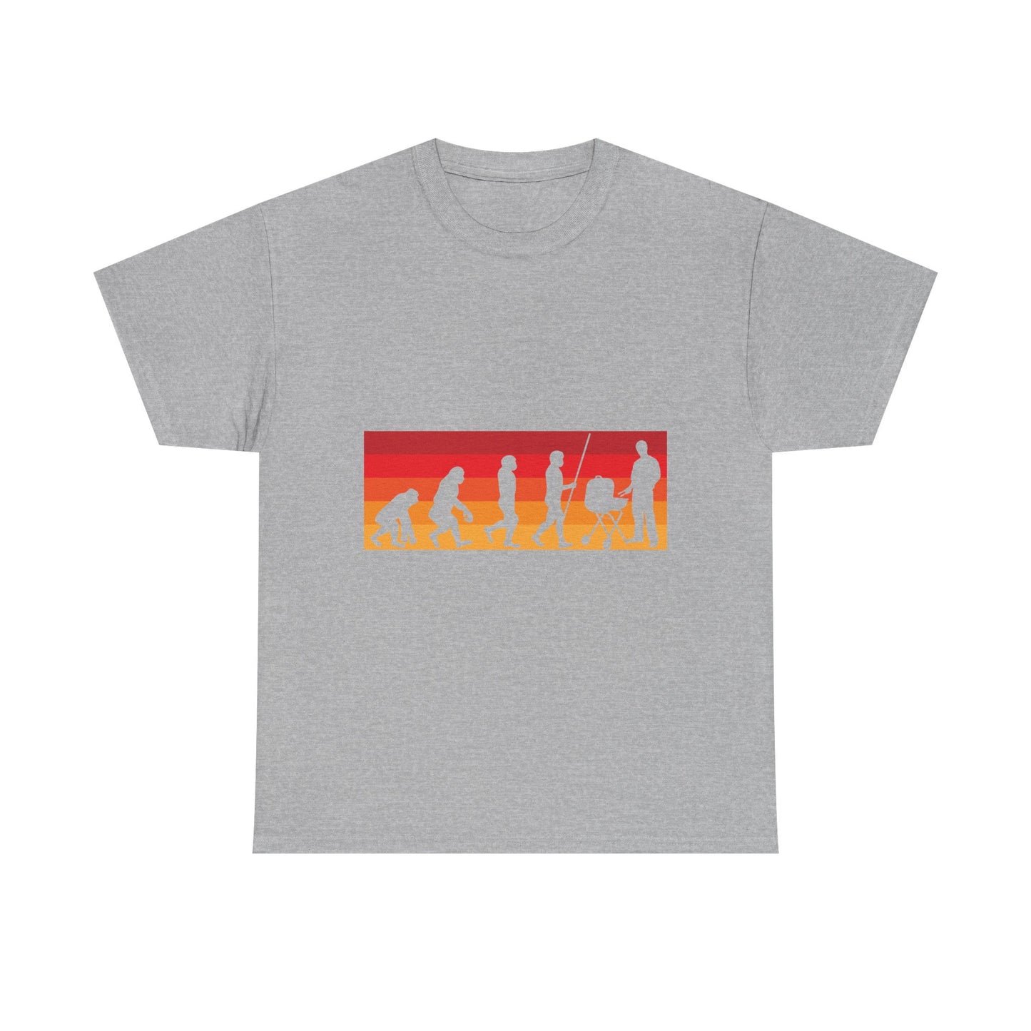 Evolution of Parenthood T-Shirt — Retro Sunset Dad to Parent Silhouette Tee