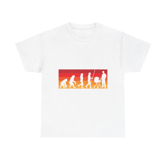 Evolution of Parenthood T-Shirt — Retro Sunset Dad to Parent Silhouette Tee
