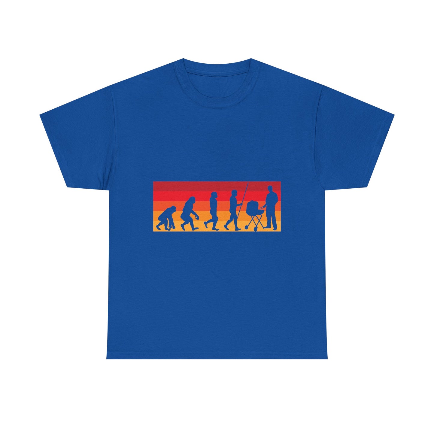 Evolution of Parenthood T-Shirt — Retro Sunset Dad to Parent Silhouette Tee