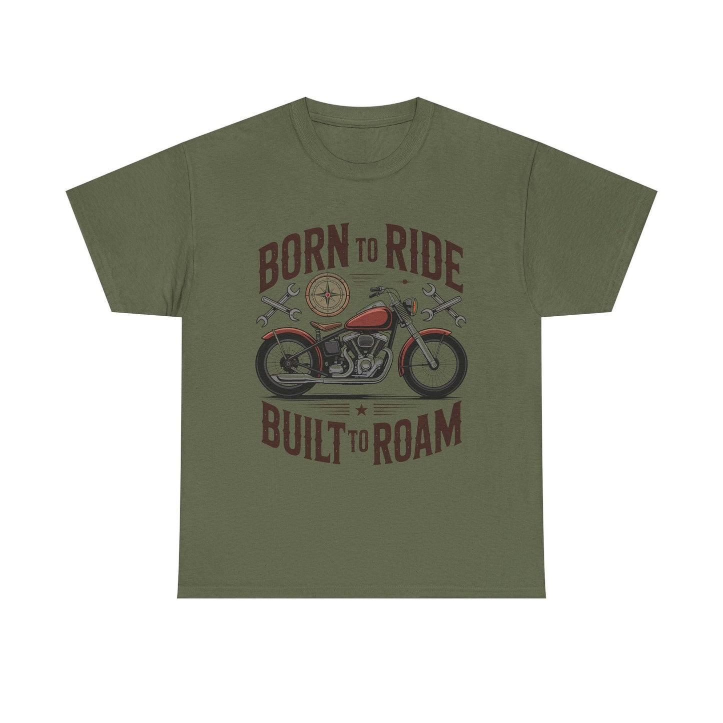 Born to Ride Built to Roam Motorcycle T-Shirt
