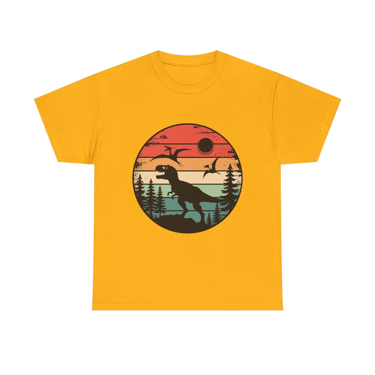 T-Rex Sunset Tee — Retro Dinosaur Graphic T-Shirt
