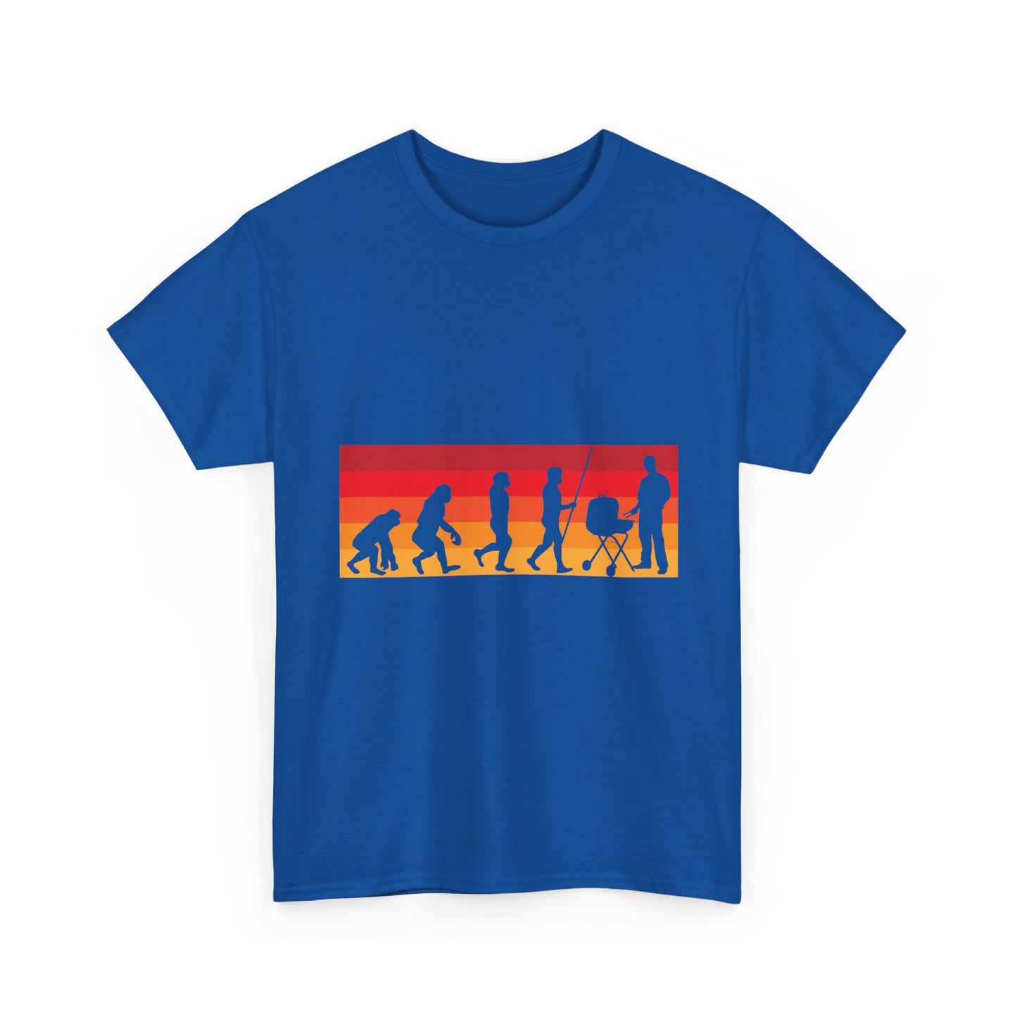 Evolution of Parenthood T-Shirt — Retro Sunset Dad to Parent Silhouette Tee