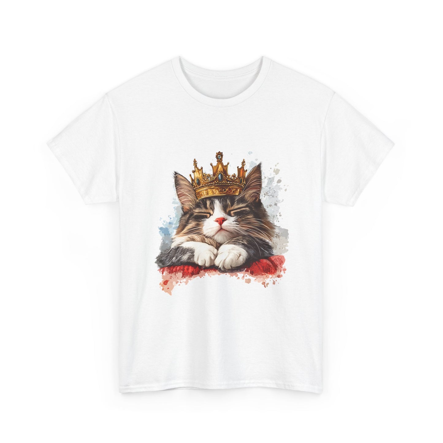 Cat King T-Shirt — Regal Crowned Cat Graphic Tee