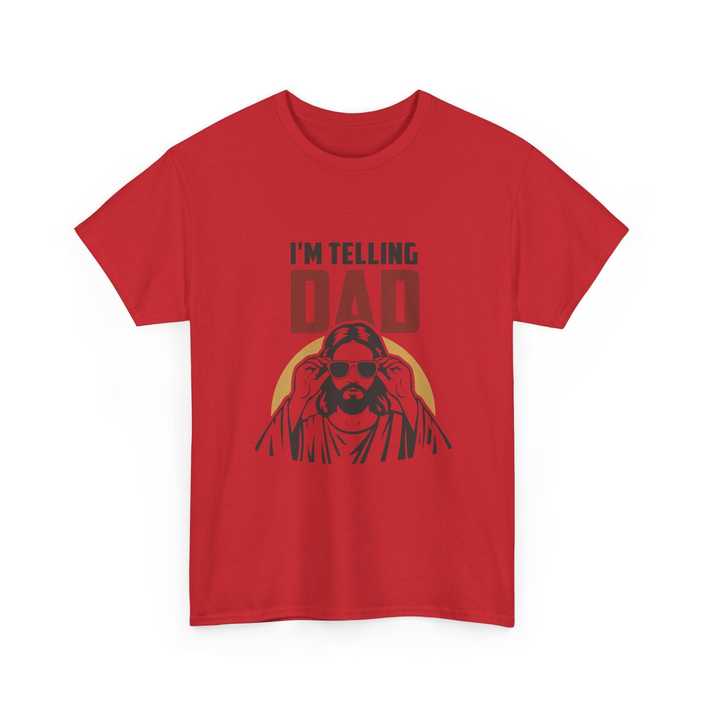 I'm Telling Dad T‑Shirt — Funny Retro Jesus Graphic Tee for Fathers Day & Family Gifts