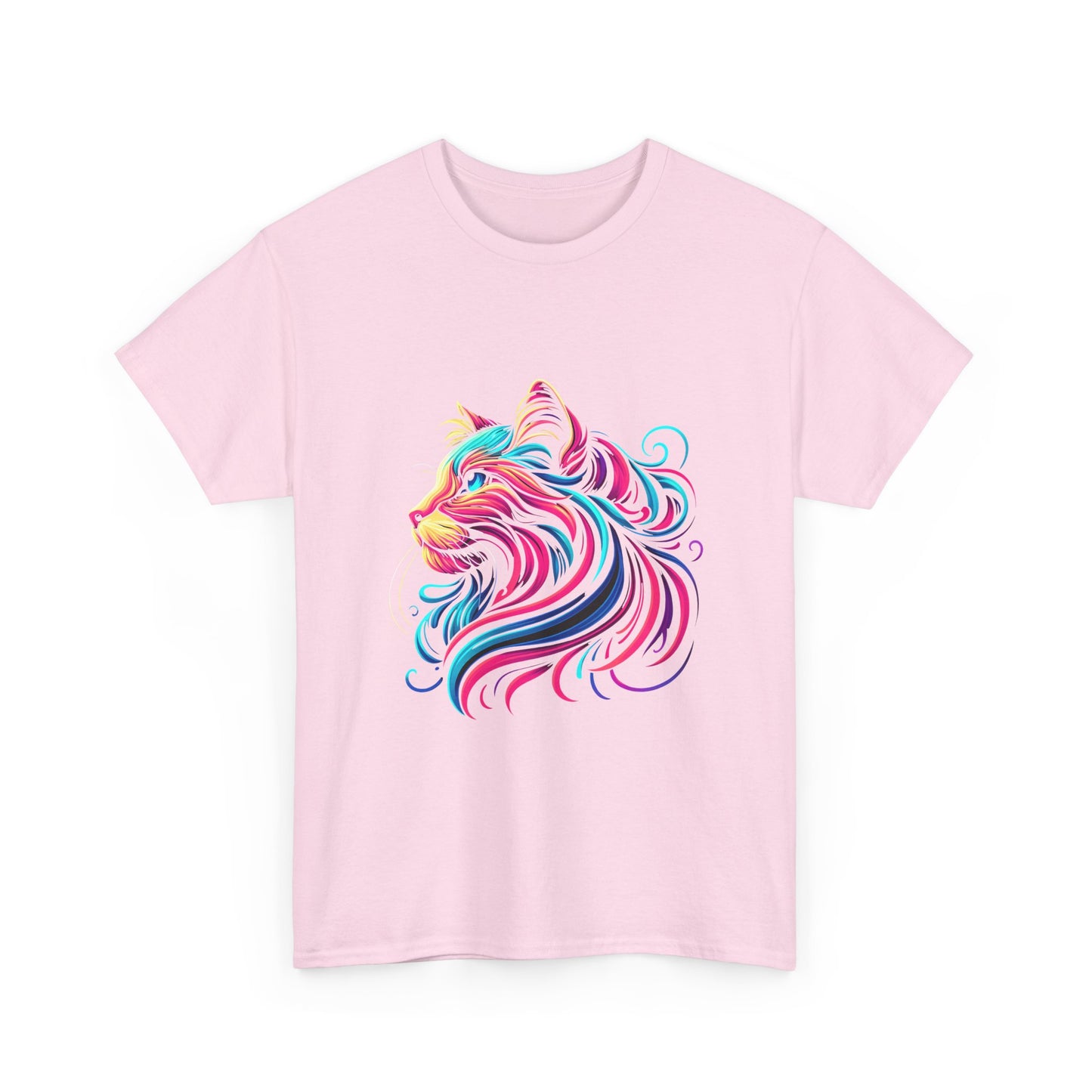 Cat T-Shirt — Colorful Swirl Cat Art Tee