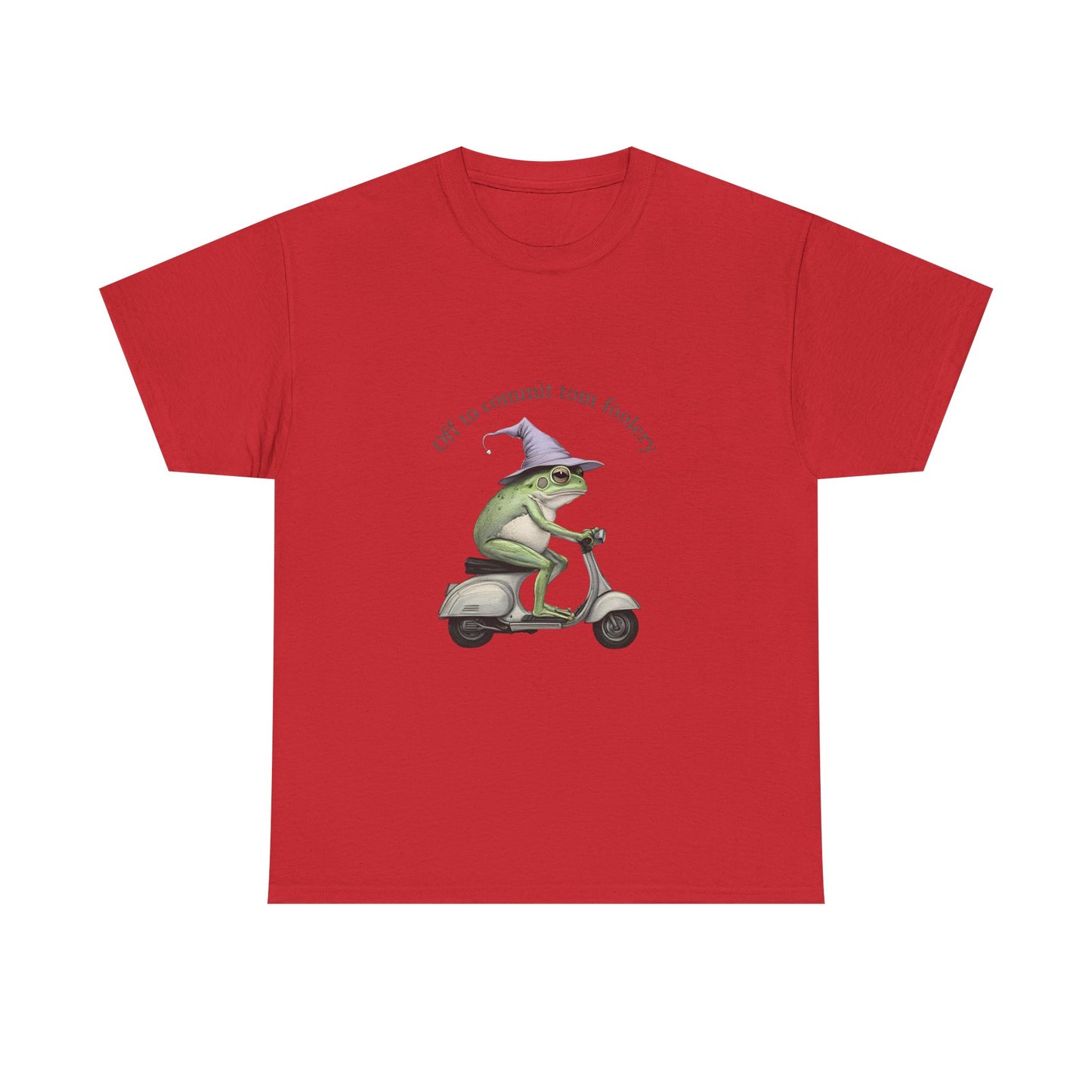 Witch Frog Scooter T-Shirt — 'off to commit form fuckery' Graphic Tee