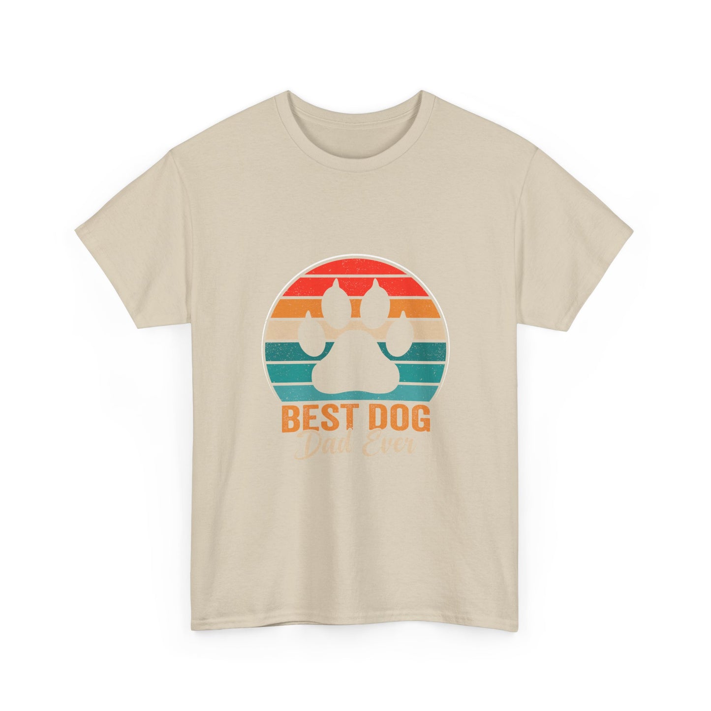 Best Dog Dad Ever T-Shirt — Retro Paw Print Tee for Dog Lovers