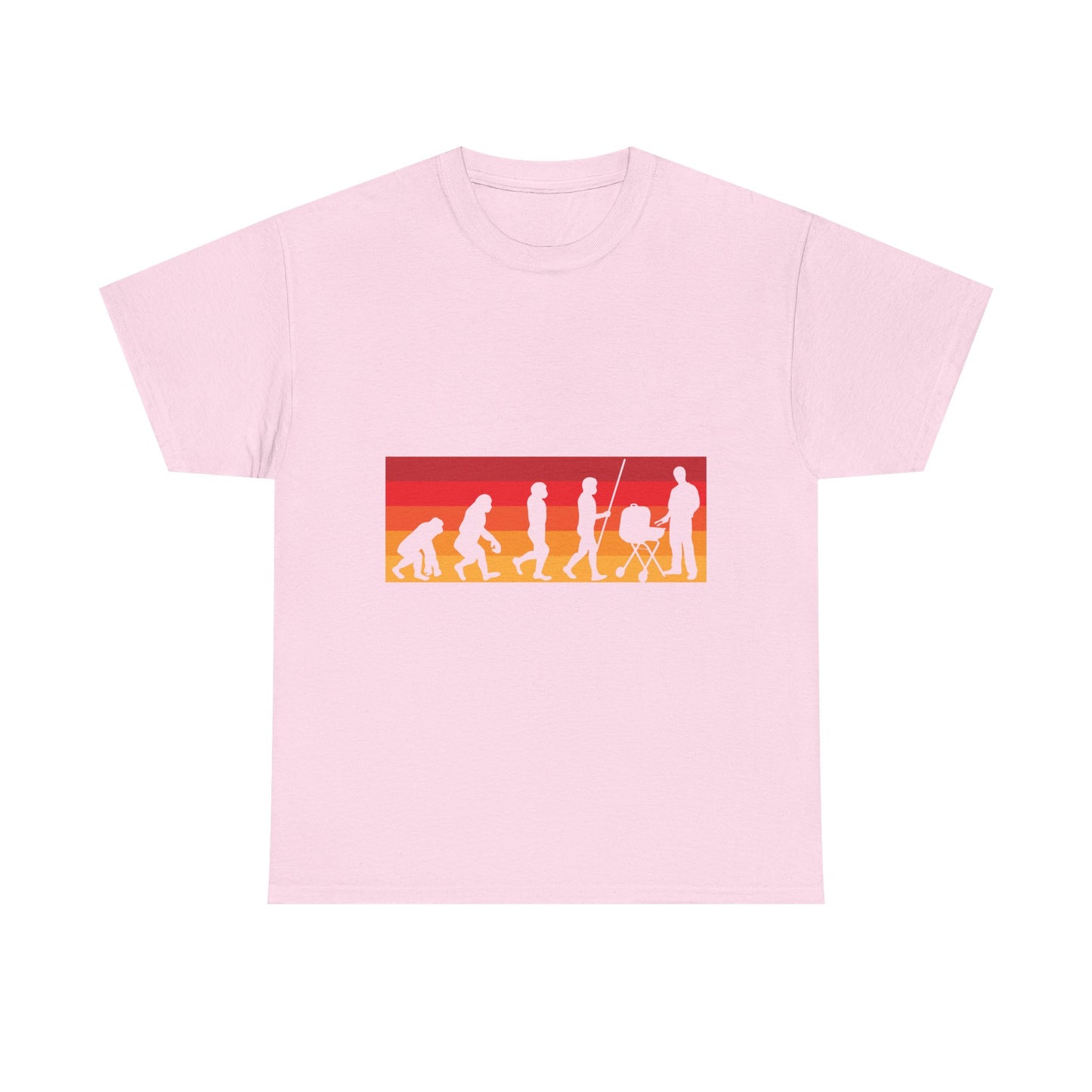 Evolution of Parenthood T-Shirt — Retro Sunset Dad to Parent Silhouette Tee