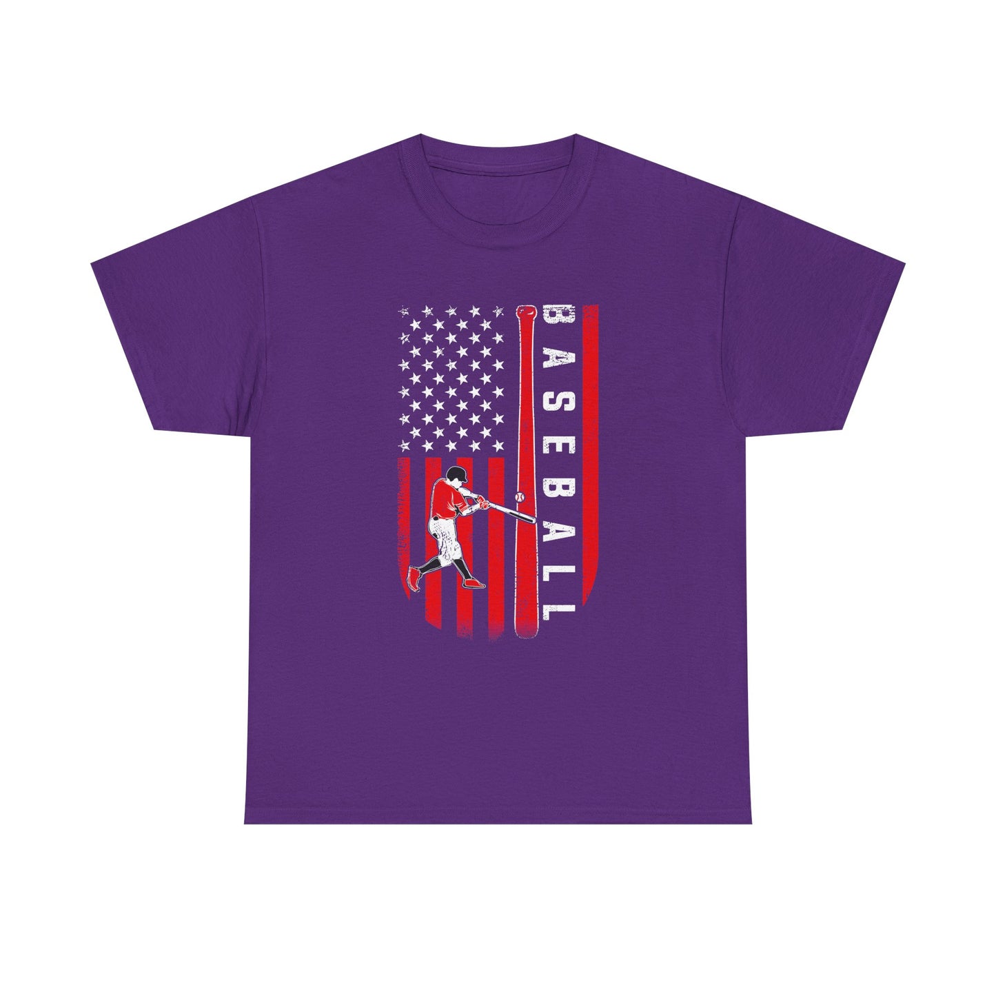 Baseball American Flag T-Shirt — Patriotic Batter Graphic Tee