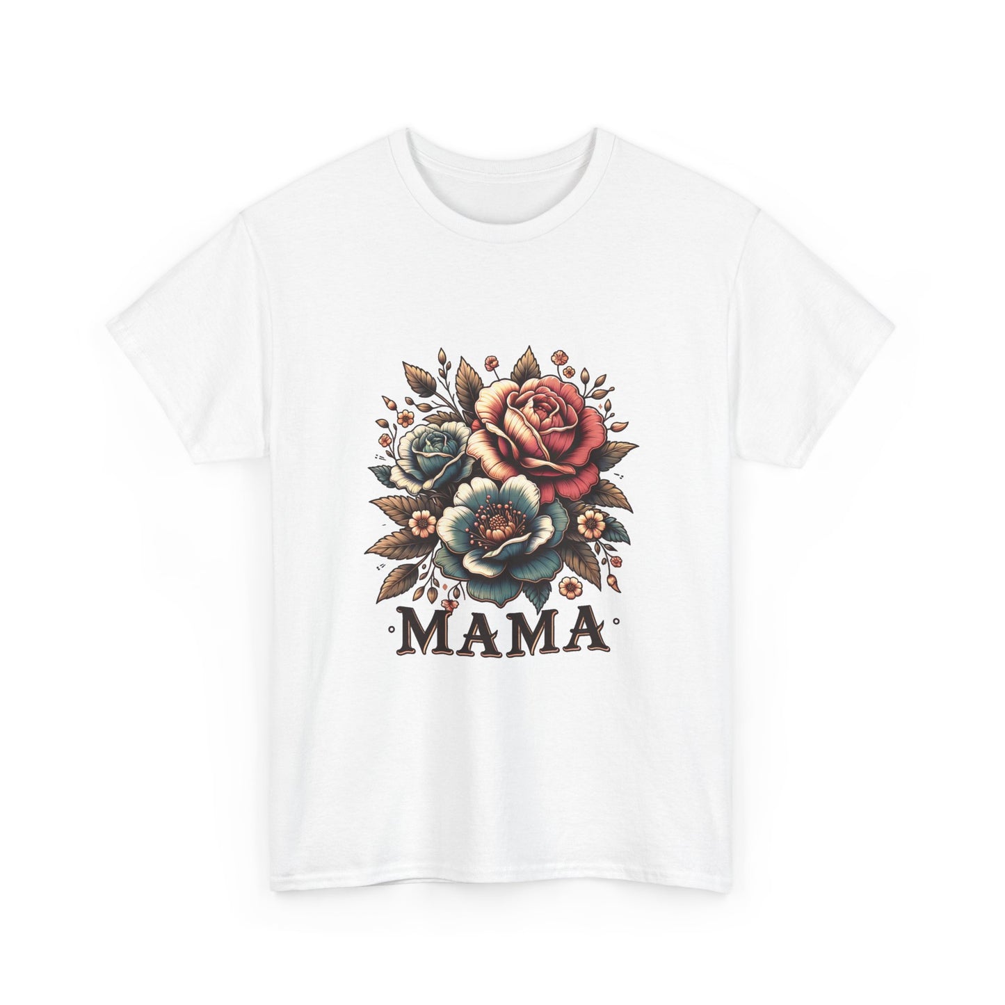 Mama Floral Tee — Vintage Roses "MAMA" Mother's Day T-Shirt