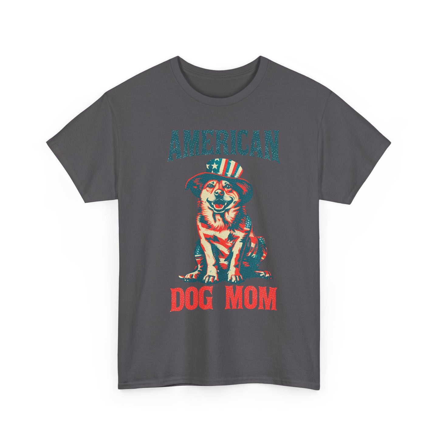 American Dog Mom T-Shirt — Patriotic Pup Tee for Dog Lovers
