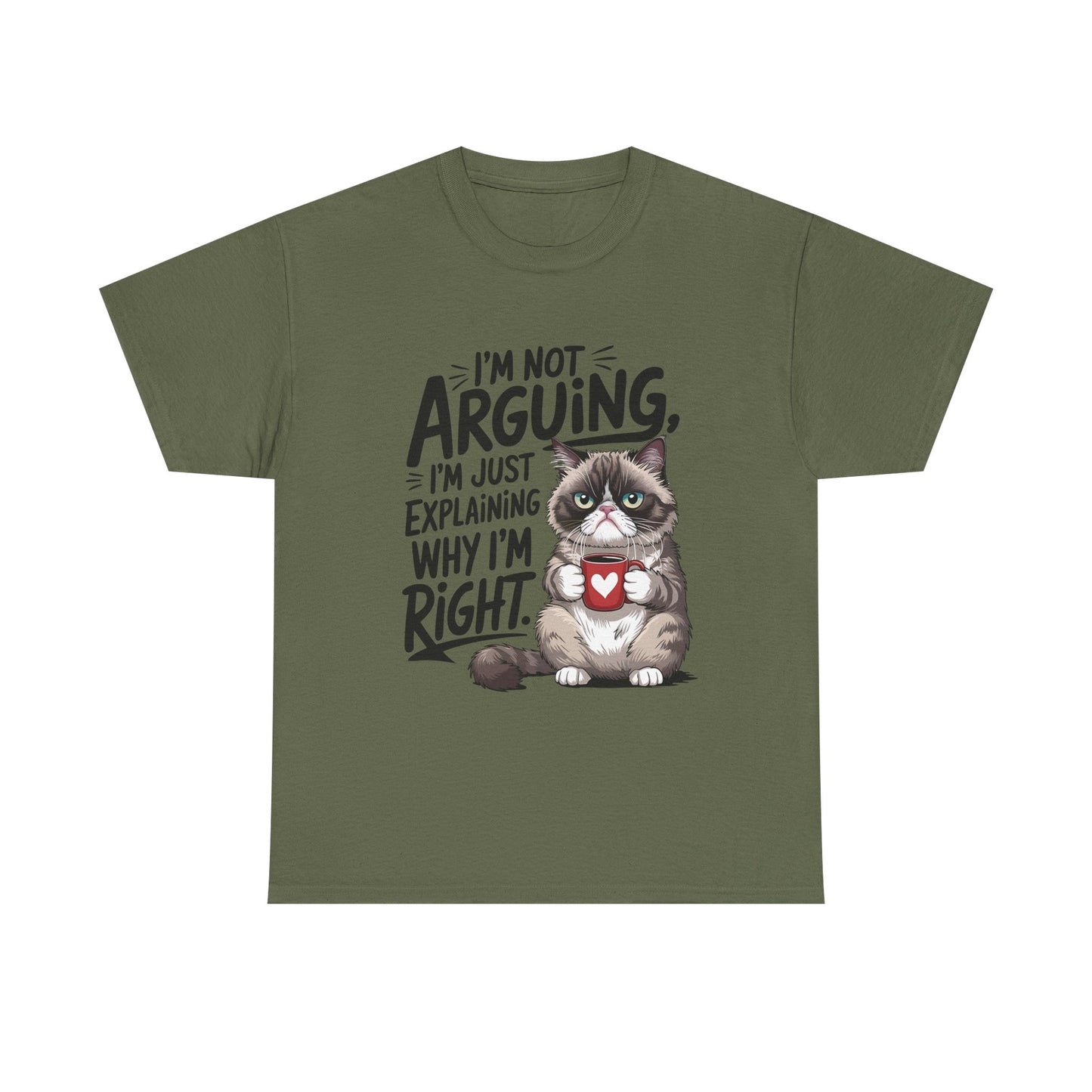 Cat T‑Shirt — "I'm Not Arguing, I'm Just Explaining Why I'm Right" Funny Graphic Tee