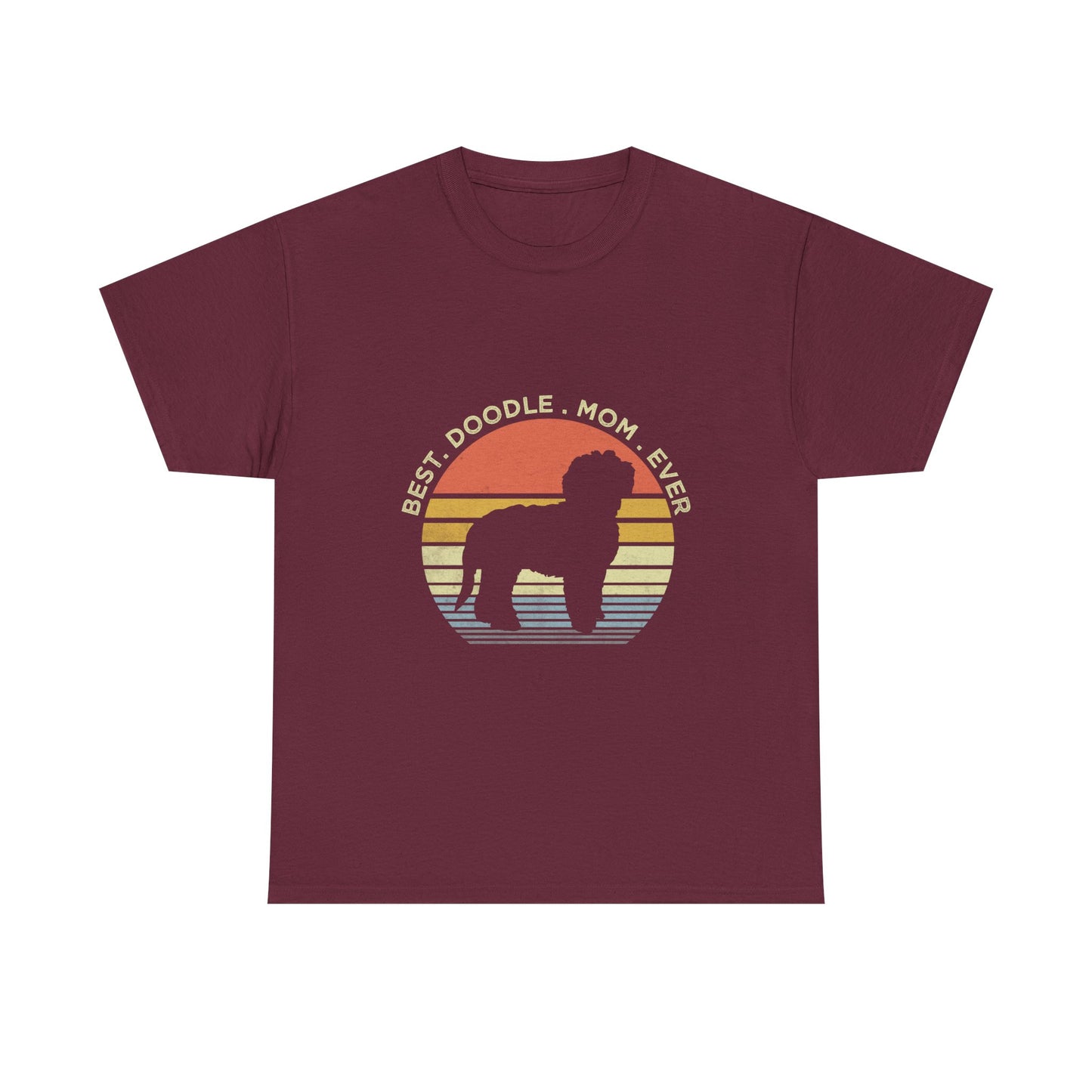 Goldendoodle Mom T-Shirt — "Best Doodle Mom Ever" Vintage Sunset Tee