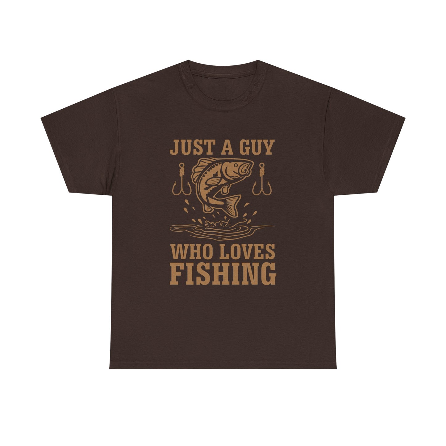 Fishing T-Shirt — "Just a Guy Who Loves Fishing" Graphic Tee