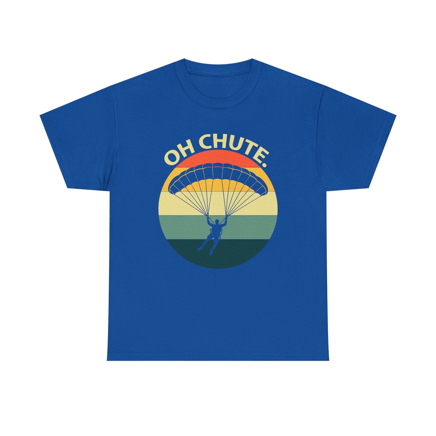 Parachute Retro Tee — "Oh Chute" Skydiving Graphic T-Shirt