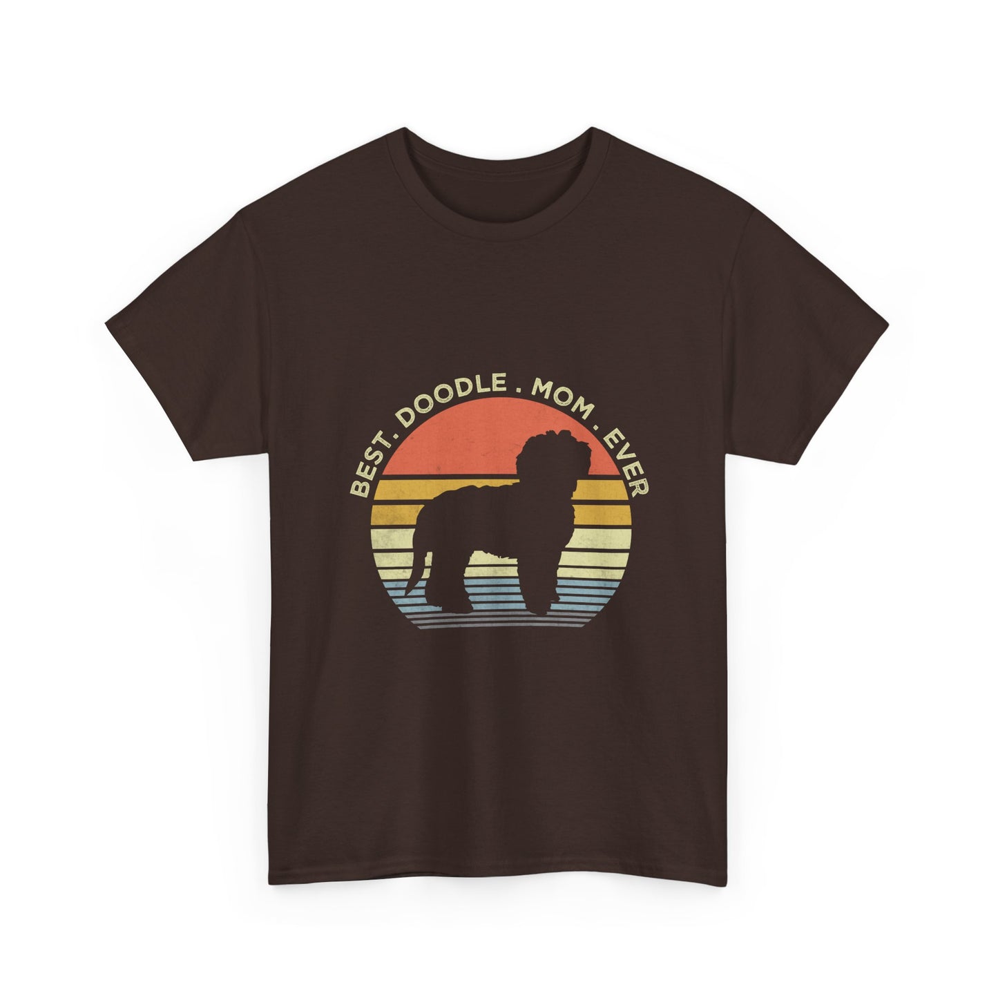 Goldendoodle Mom T-Shirt — "Best Doodle Mom Ever" Vintage Sunset Tee
