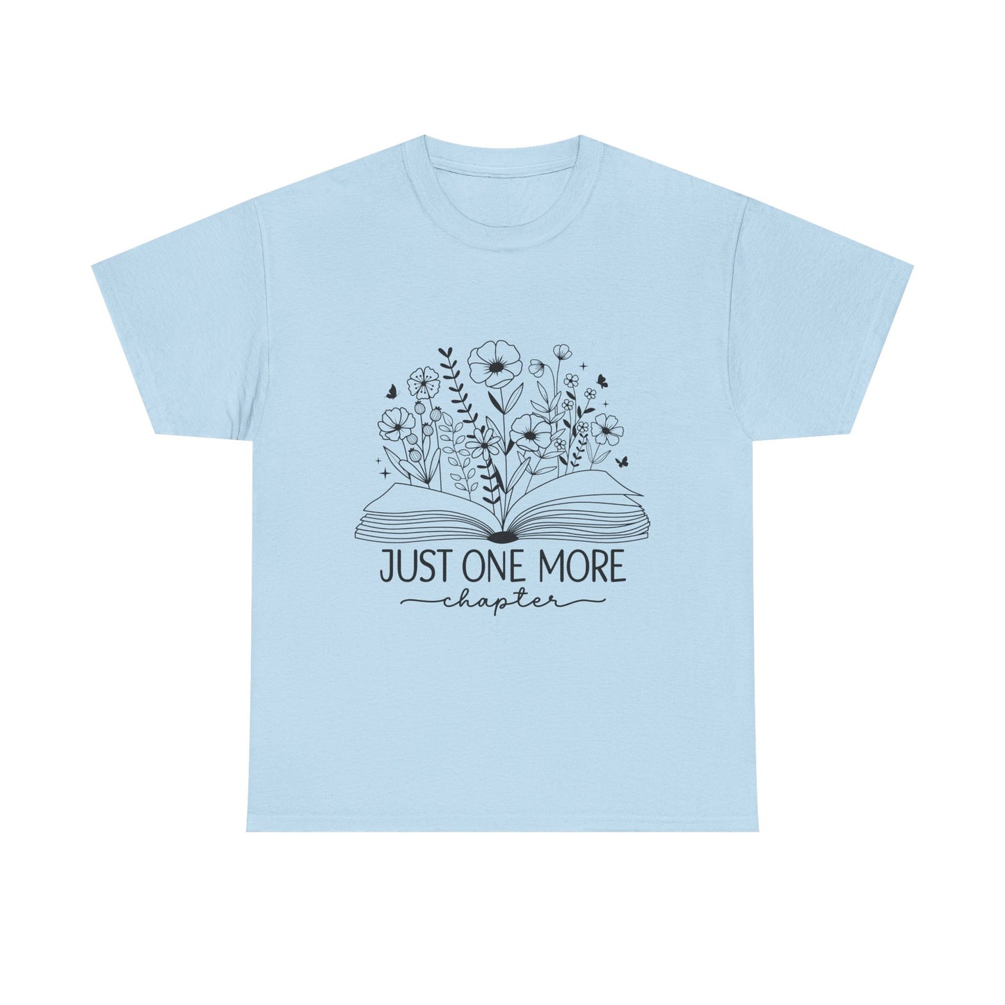Reading T-Shirt — "Just One More Chapter" Floral Booklover Tee