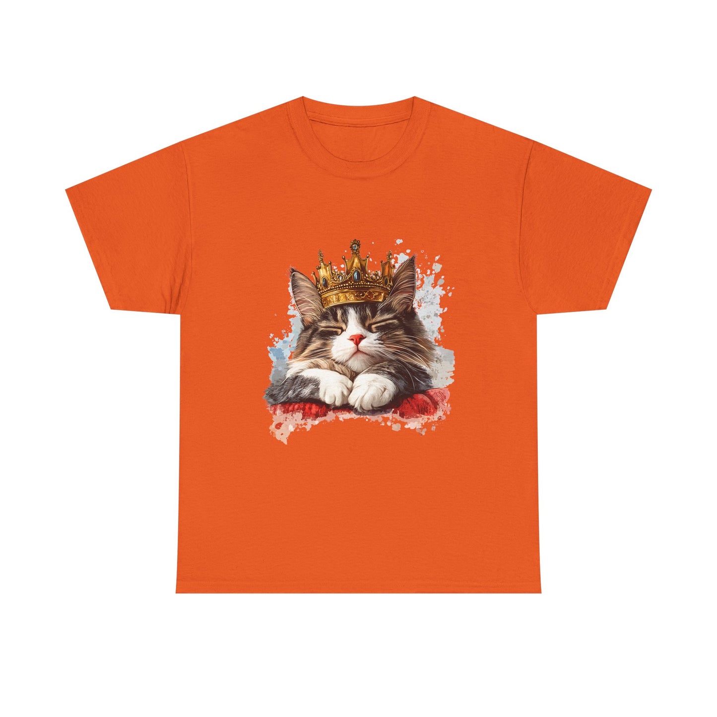 Cat King T-Shirt — Regal Crowned Cat Graphic Tee