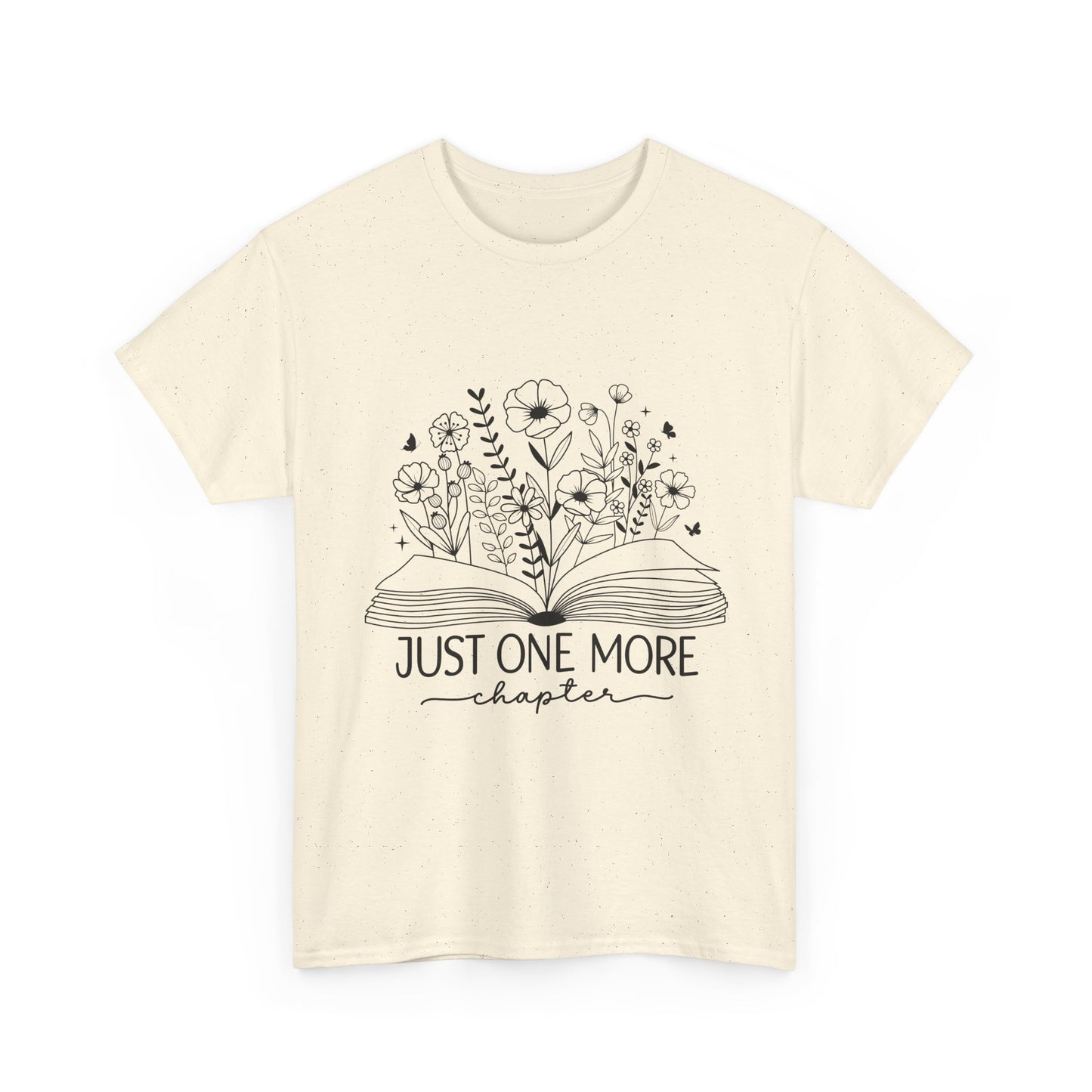 Reading T-Shirt — "Just One More Chapter" Floral Booklover Tee