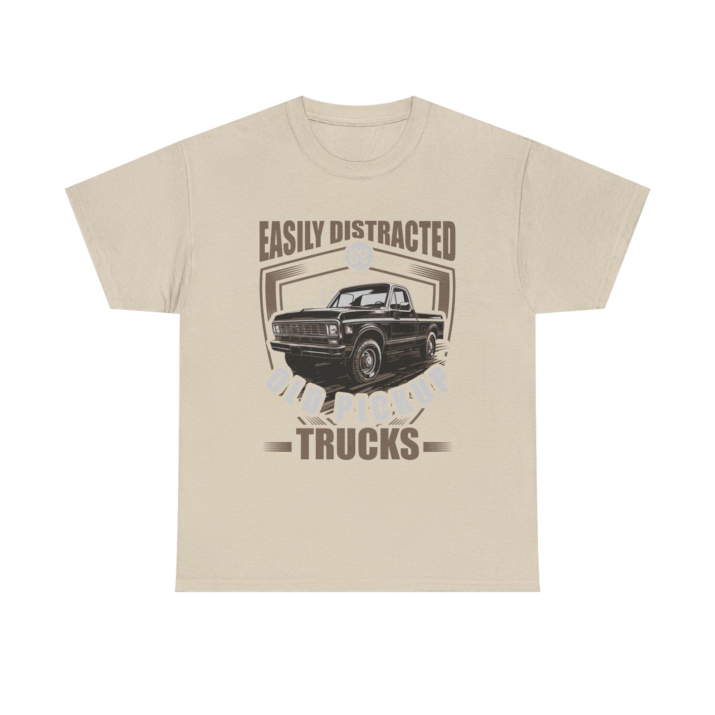 Old Pickup Trucks T-Shirt — "Easily Distracted By Old Pickup Trucks" Vintage Truck Tee