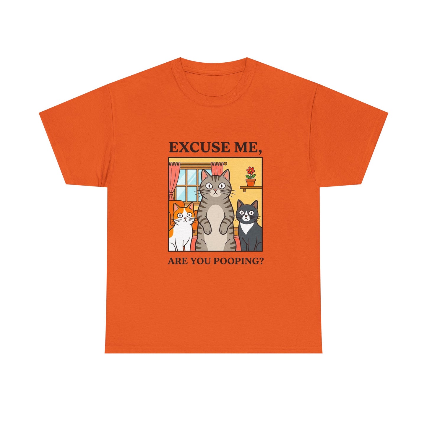 Excuse Me Are You Pooping Funny Cat T-shirt