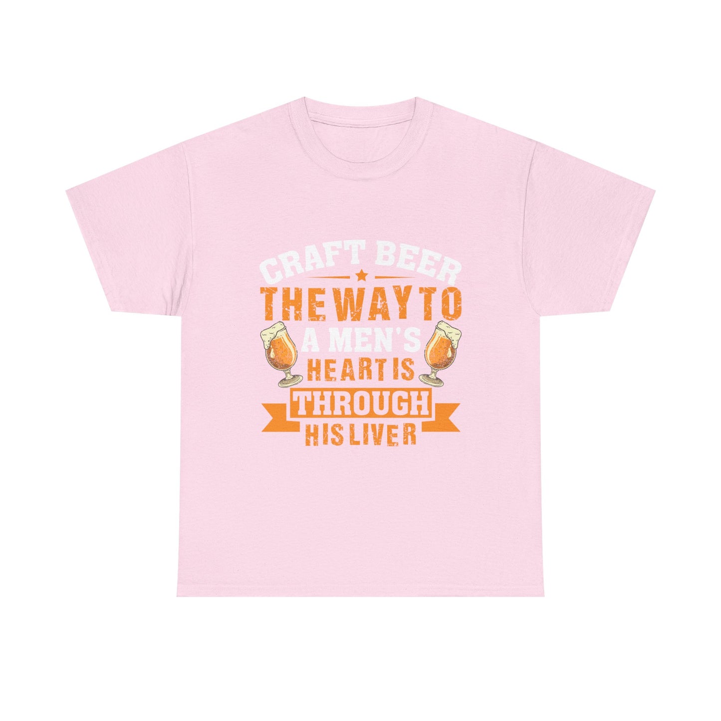 Craft Beer Tee — “Craft Beer: The Way to a Man’s Heart Is Through His Liver” Graphic Shirt