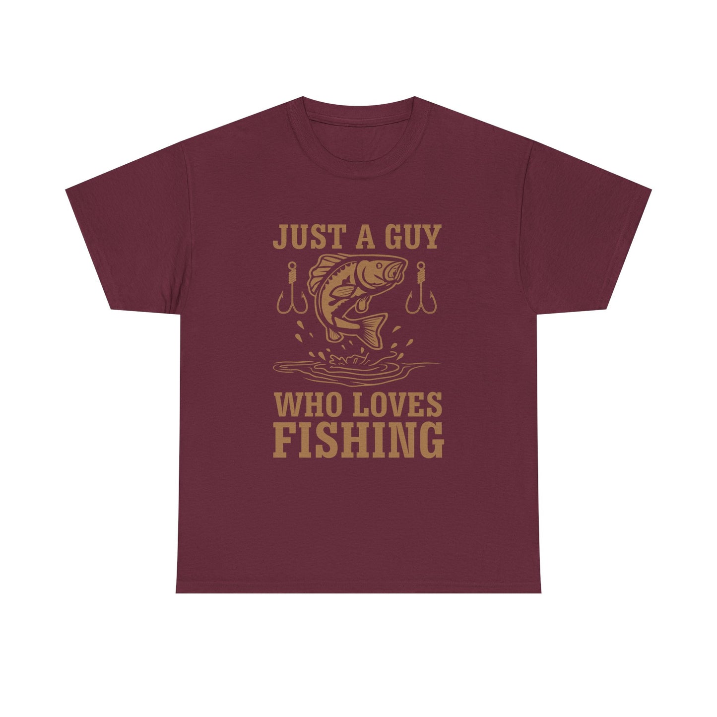 Fishing T-Shirt — "Just a Guy Who Loves Fishing" Graphic Tee