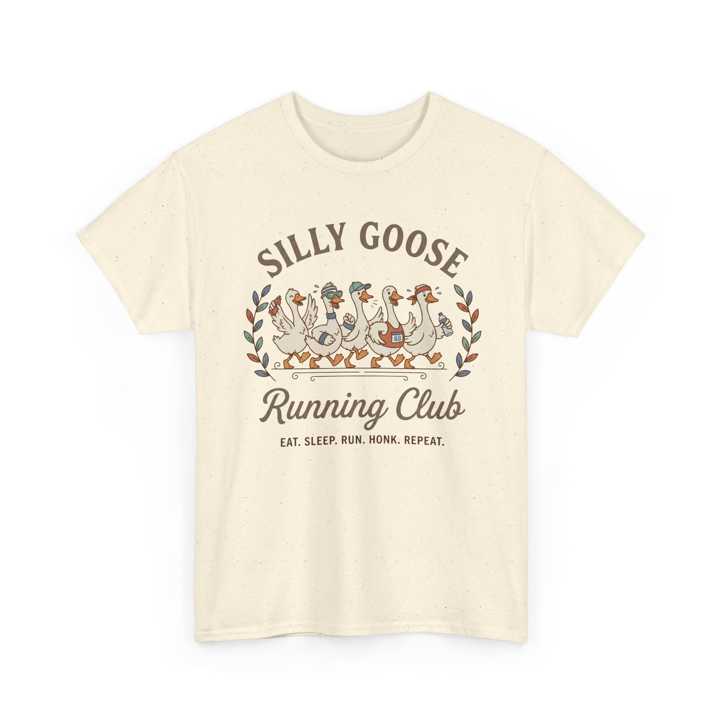 Silly Goose Running Club T‑Shirt — Funny Runner Tee (Eat. Sleep. Run. Honk. Repeat.)