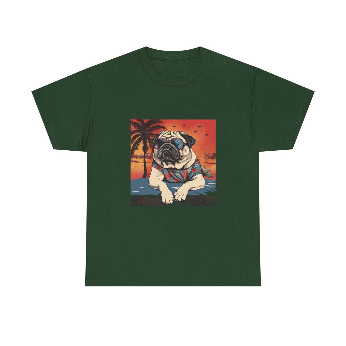 Beach Vibes Pug T‑Shirt