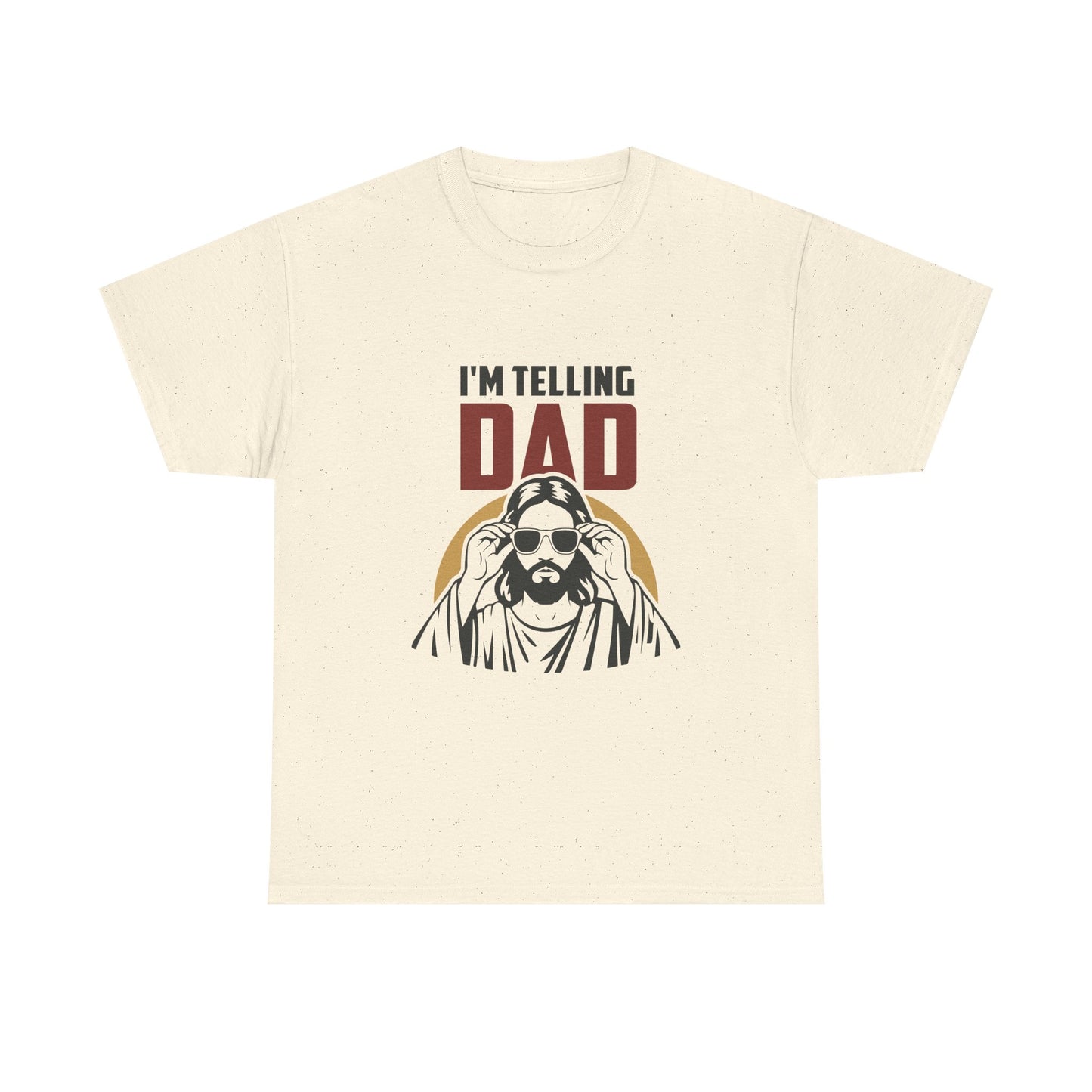I'm Telling Dad T‑Shirt — Funny Retro Jesus Graphic Tee for Fathers Day & Family Gifts
