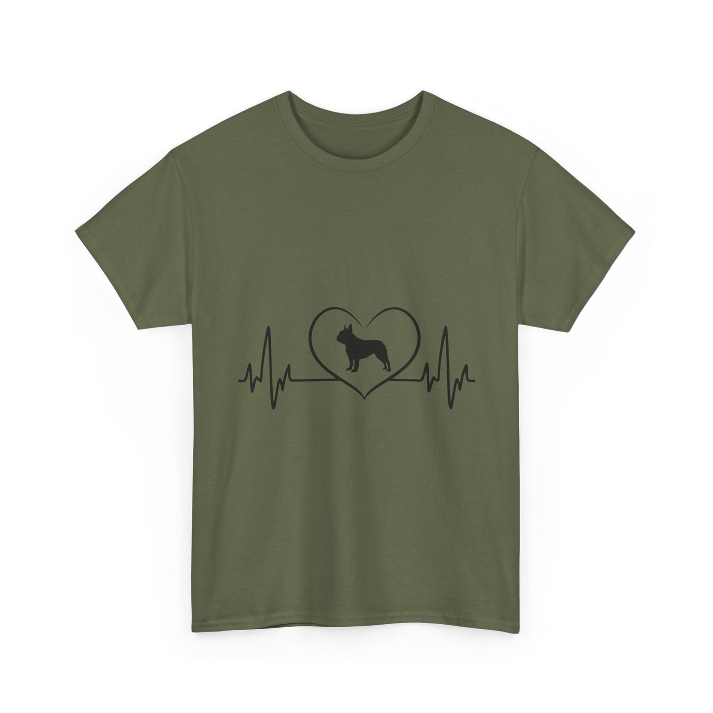 Dog Lover Tee — Heartbeat Paw Print Graphic Shirt