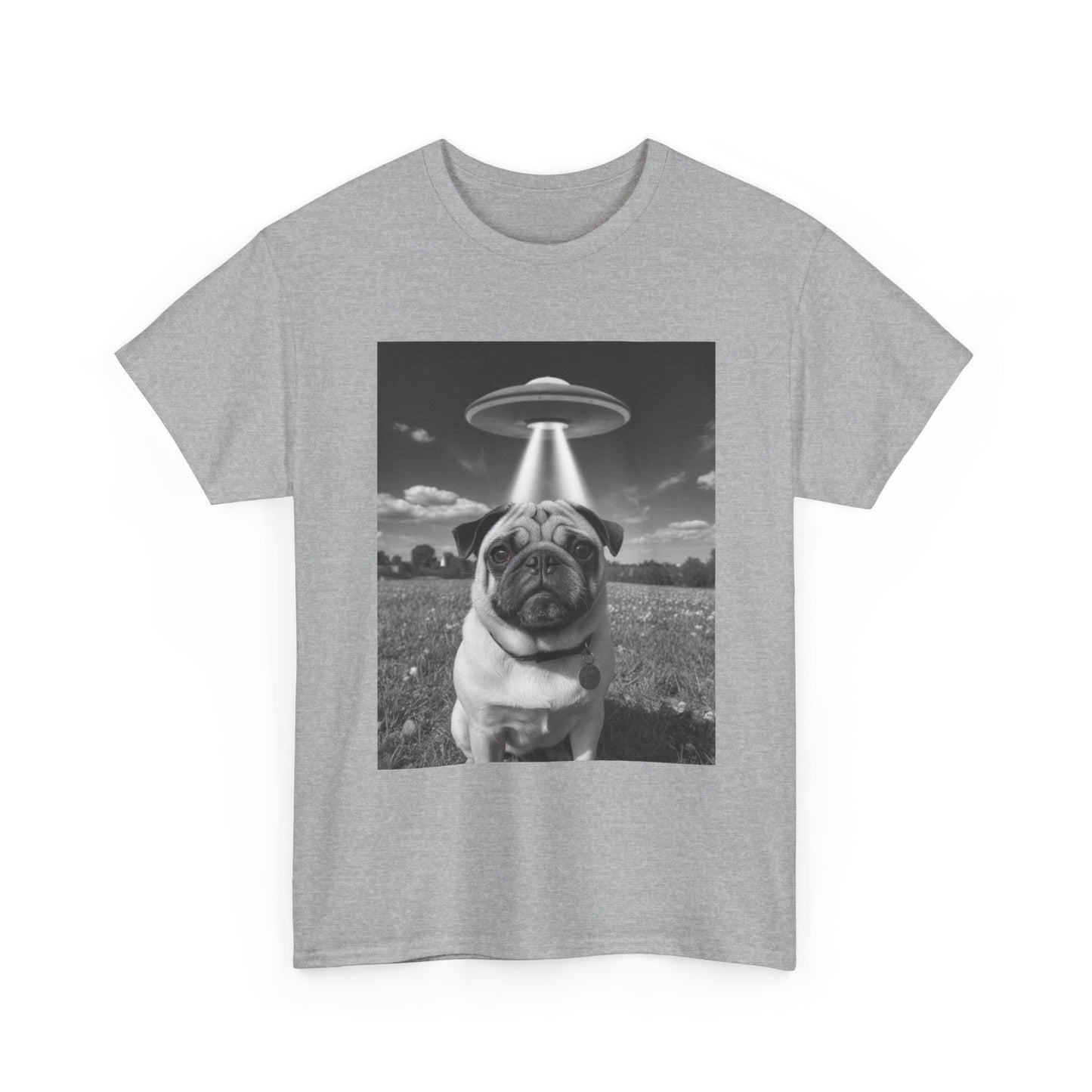 Pug Abduction Tee - Funny UFO Dog Graphic Shirt